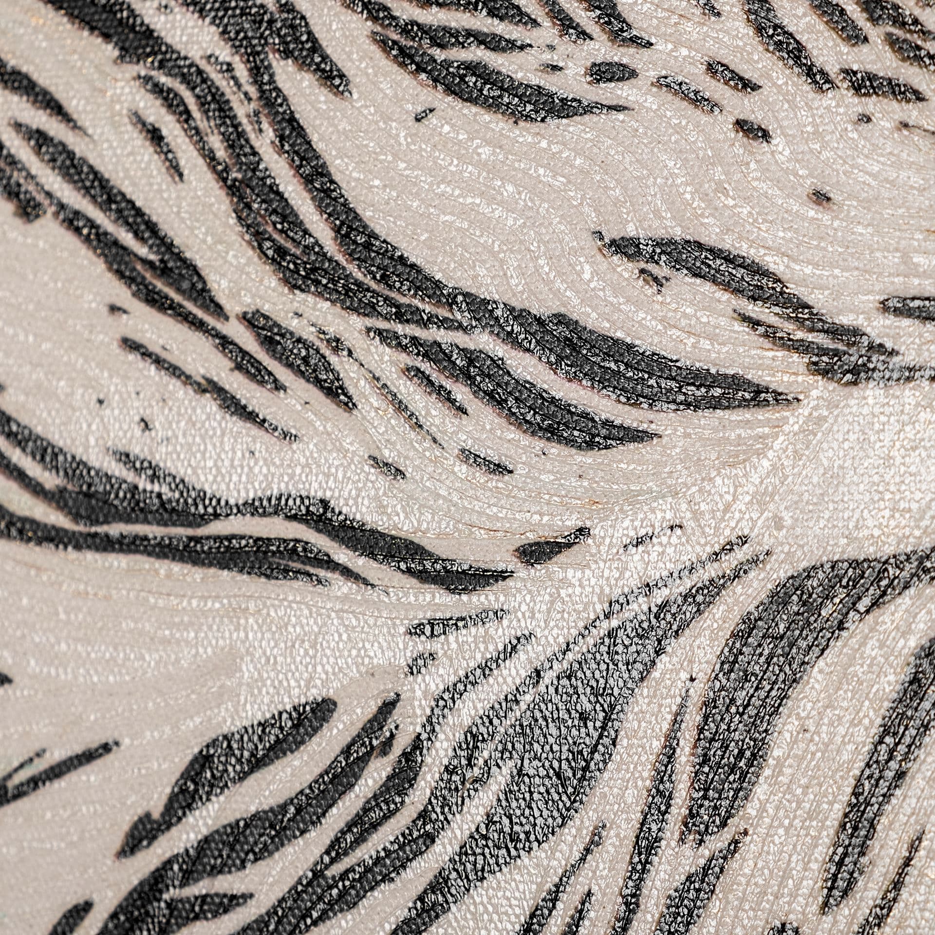 Linocut I (Ram) by Mercana Studio a Hand Embellished Textured Canvas — product photograph