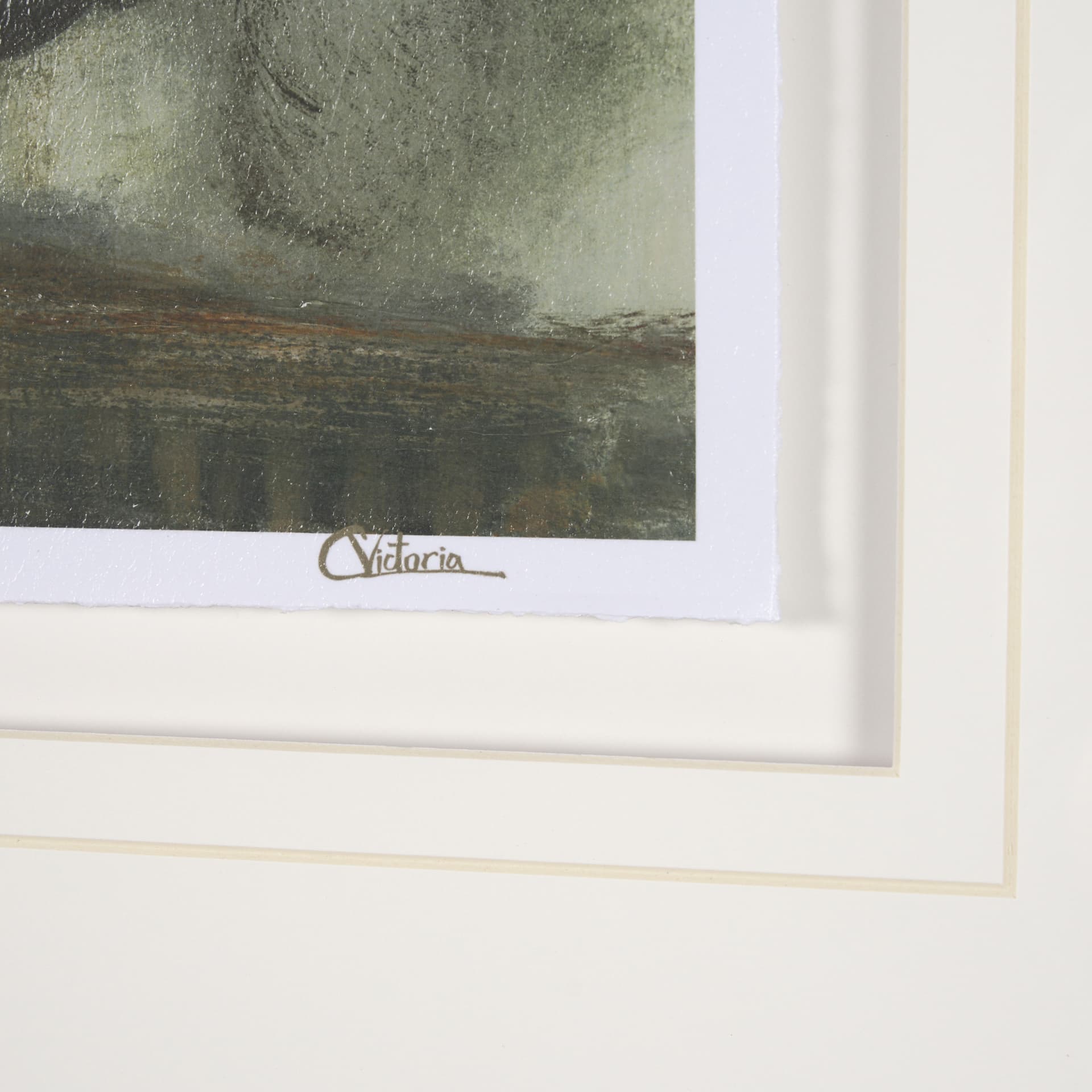 Secret Garden III by Mercana Studio a Hand Embellished Textured Framed Art Print Matted under Glass — product photograph
