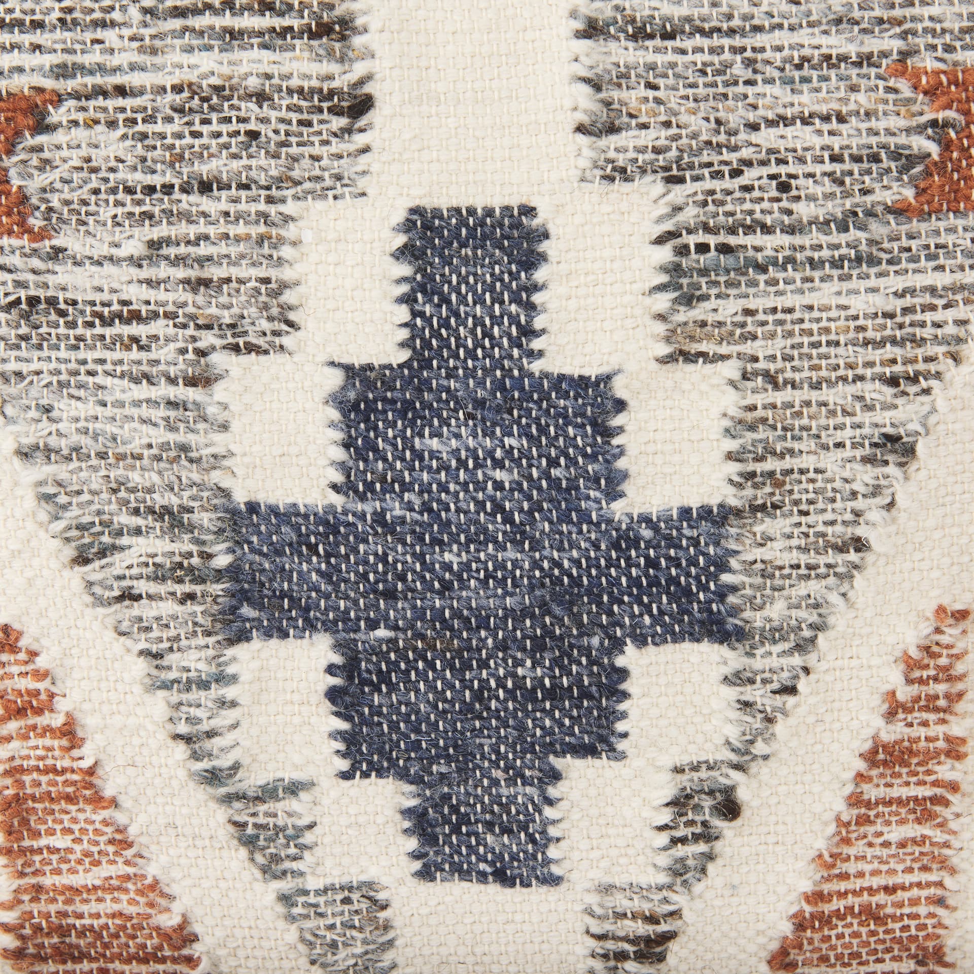 Kenzie 20x20 Multi Colored Print Square Pillow Cover w/ Non-Allergen Filler — product photograph