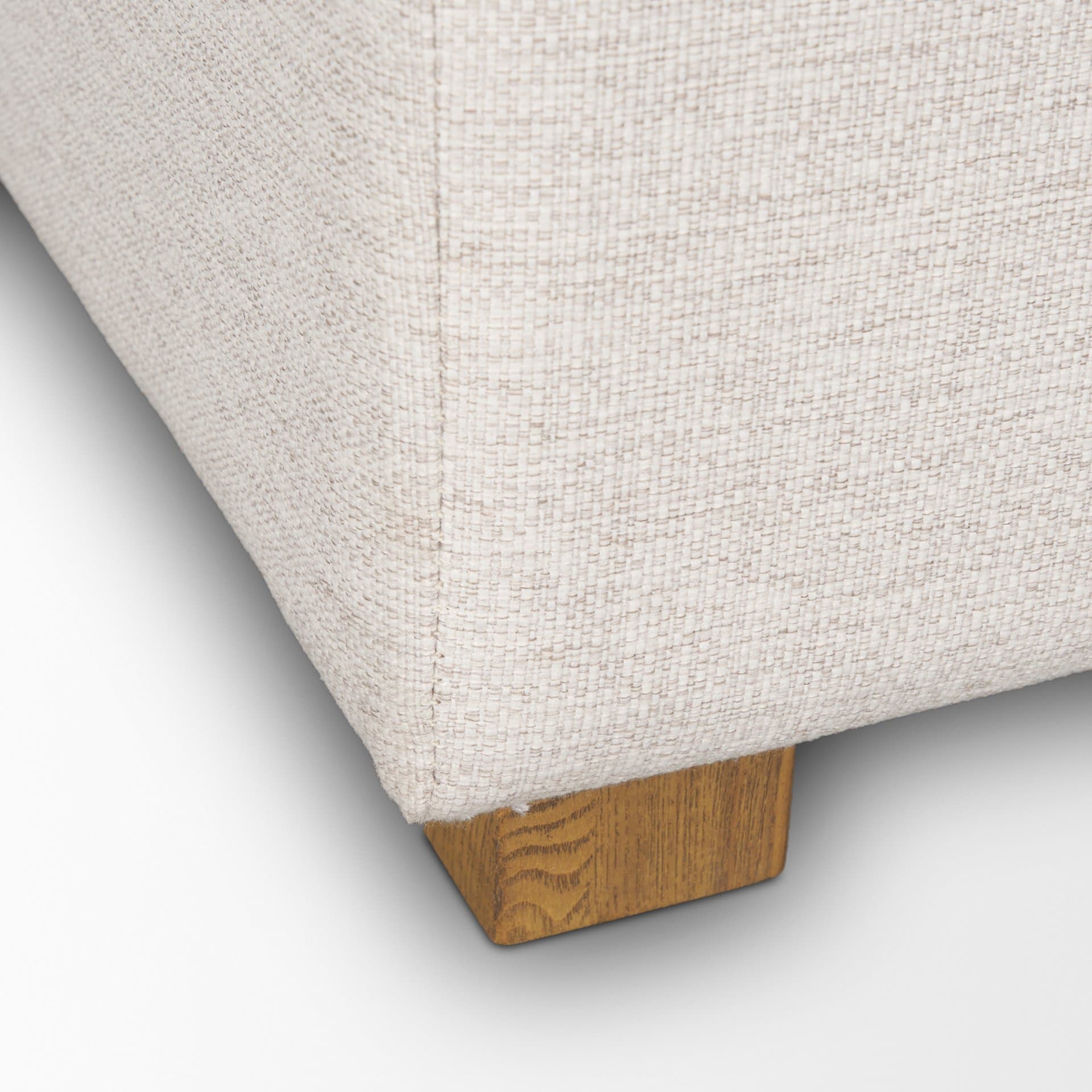 Halston Small Ottoman Oatmeal Performance Fabric — product photograph