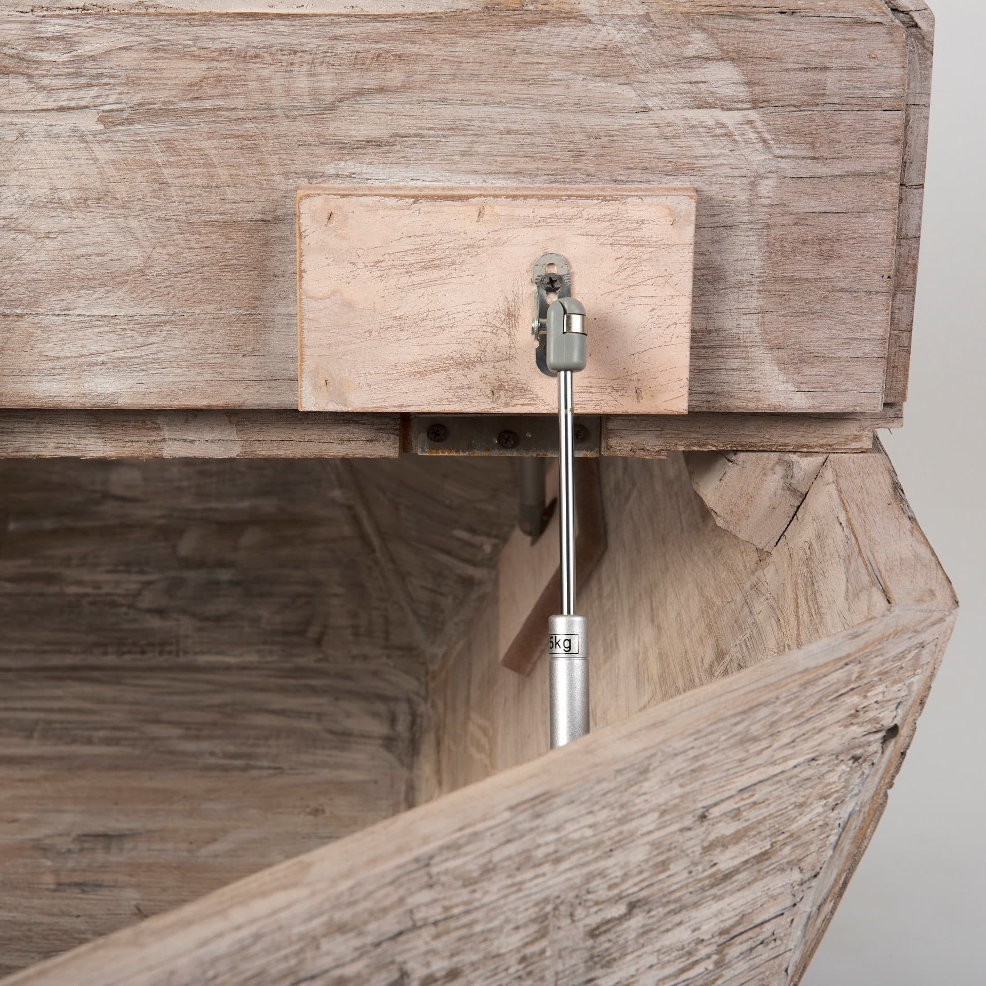 Esagono Octagonal Reclaimed Wood Coffee Table w/ Storage — product photograph