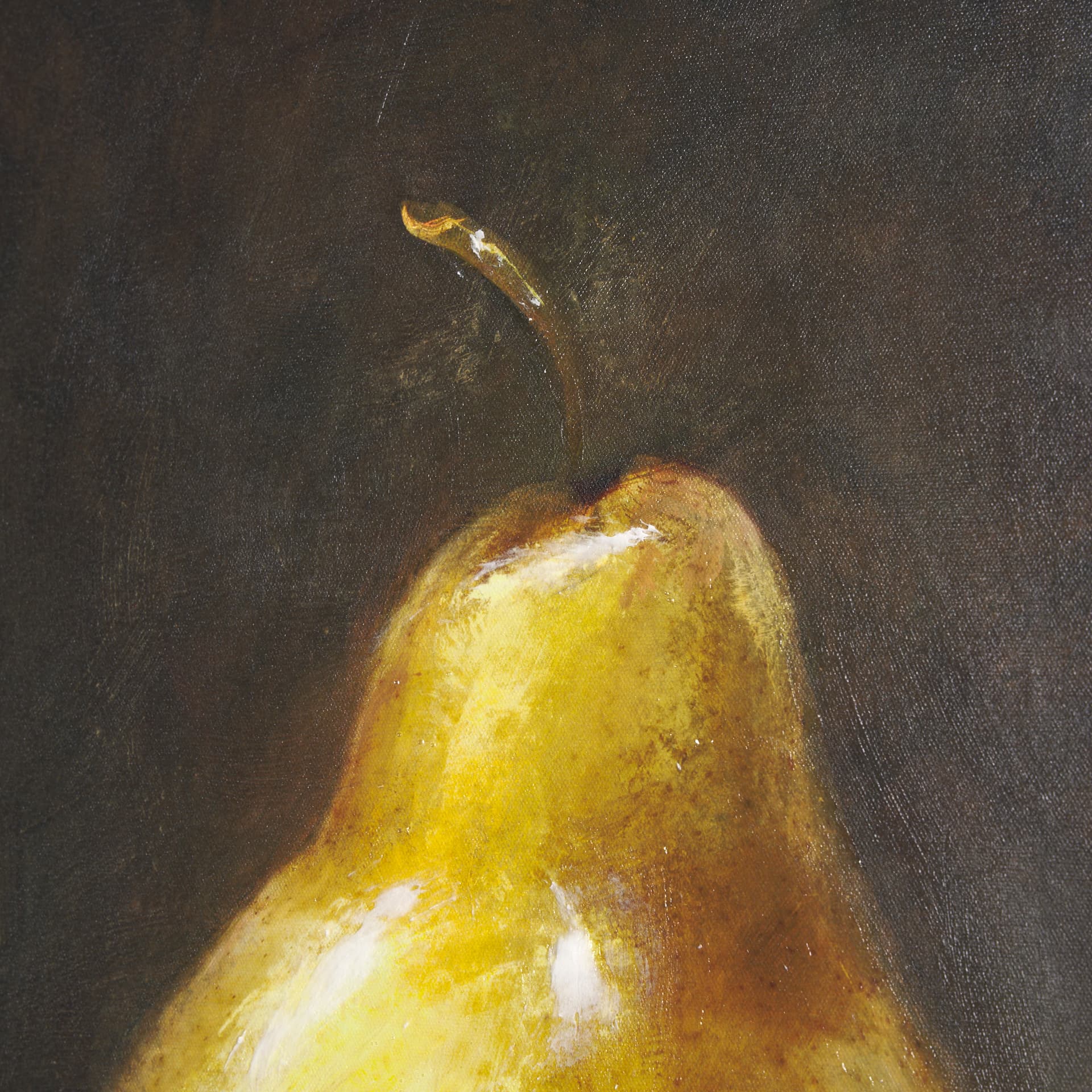 Lonely Pear by Mercana Studio a Hand Embellished Textured Canvas — product photograph