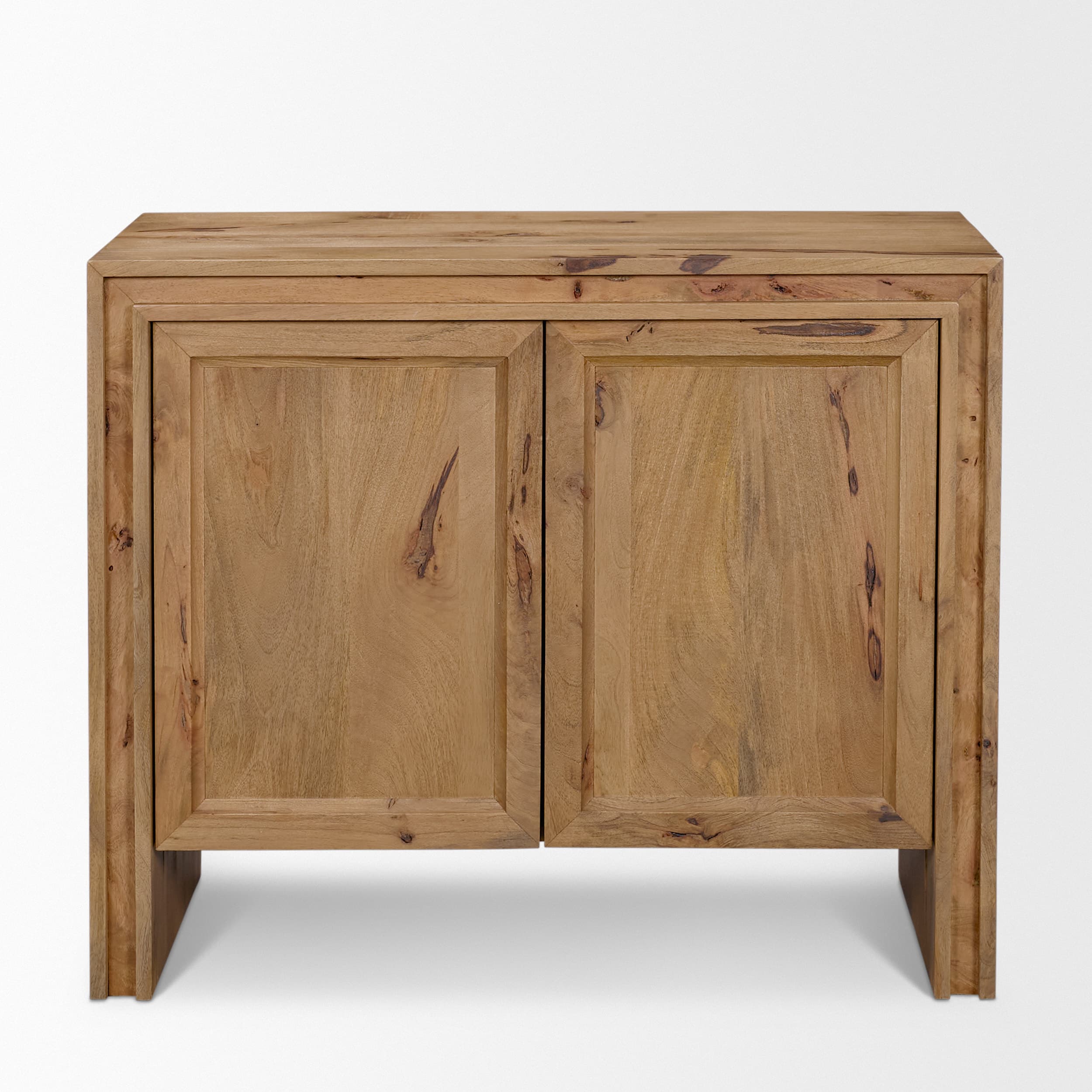 Notts Brown Wood 2-Door Accent Cabinet — product photograph