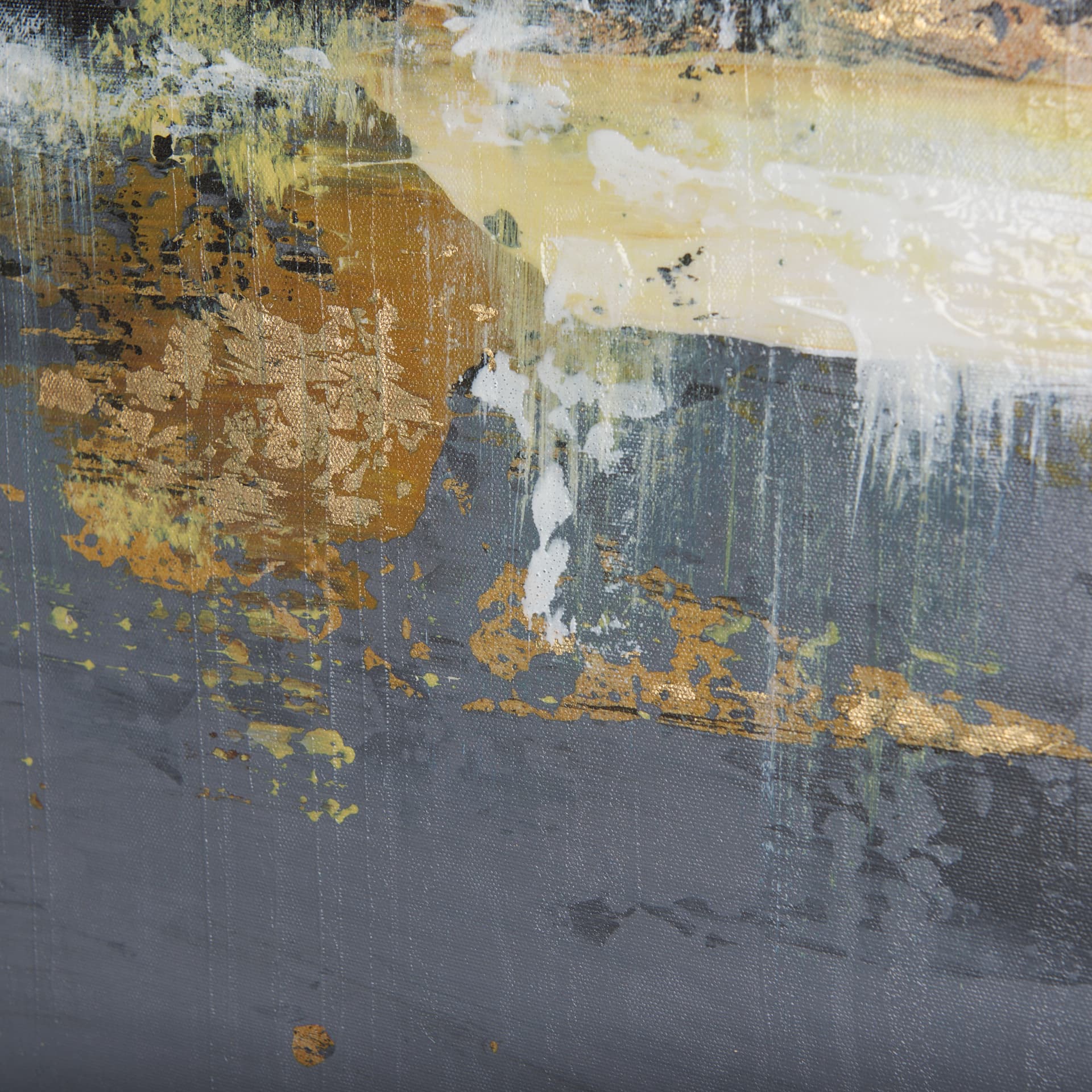 Silver and gold inspiration I by Mercana Studio a Hand Embellished Textured Canvas — product photograph