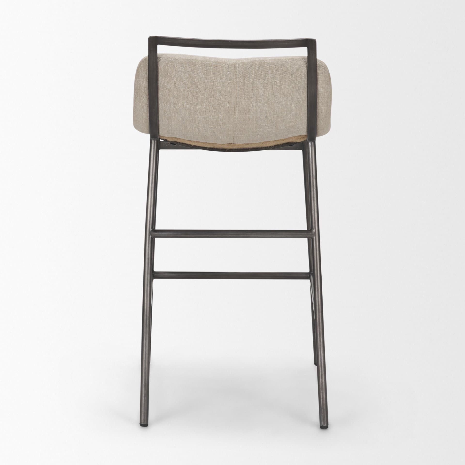 Kavalan Backless 33.5in Seat Counter Stool | Sand Fabric w/ Stool — product photograph