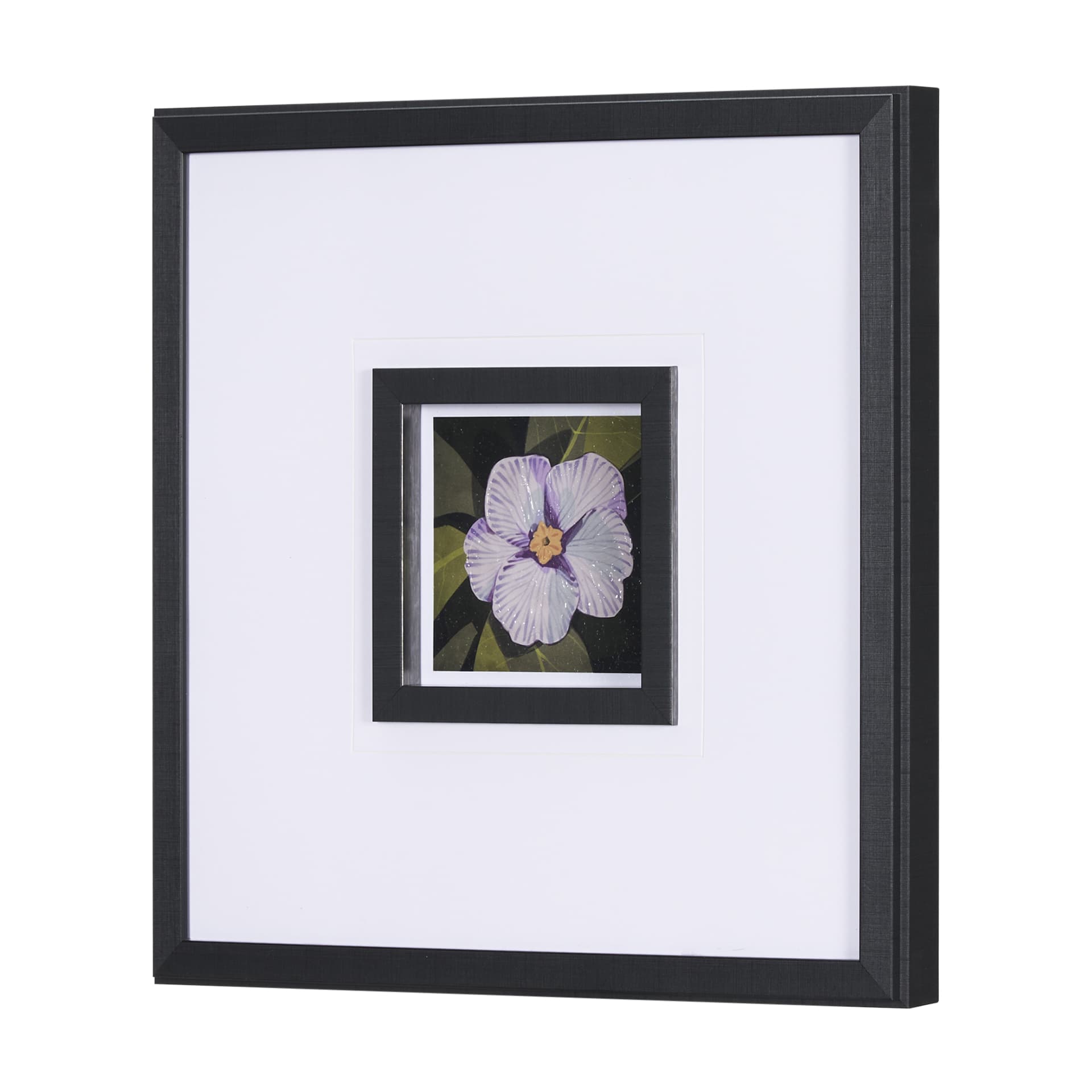 Flower Portrait VII by Mercana Studio Hand Embellished Textured Framed Art Print Matted under Glass — product photograph