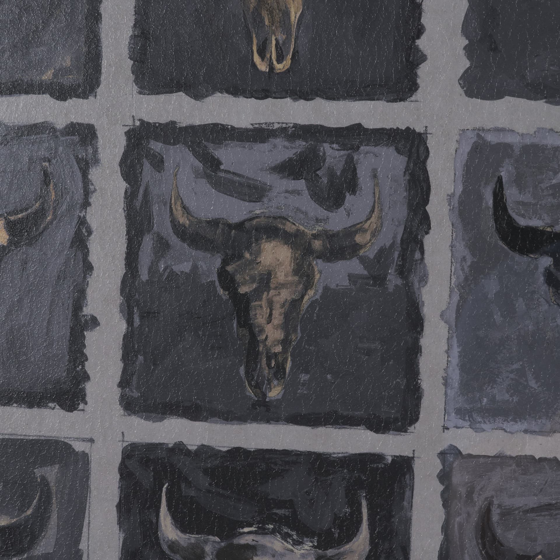 Forty-Eight by Natalia Boychenko-Tariq Hand-Embellished Textured Framed Artwork Matted under Glass — product photograph