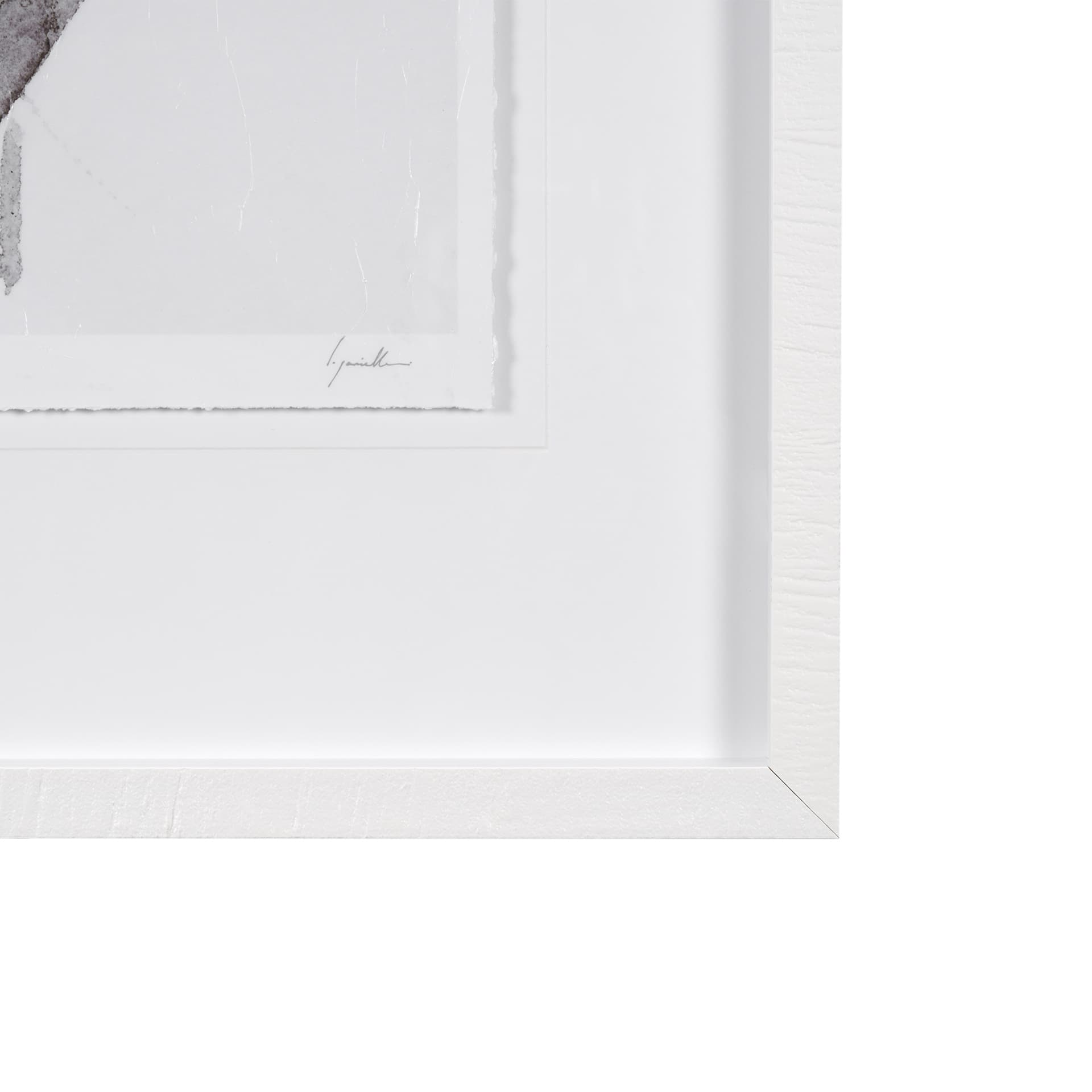 Blue Iris I by Mercana Studio a Hand Embellished Textured Framed Art Print Matted under Glass — product photograph