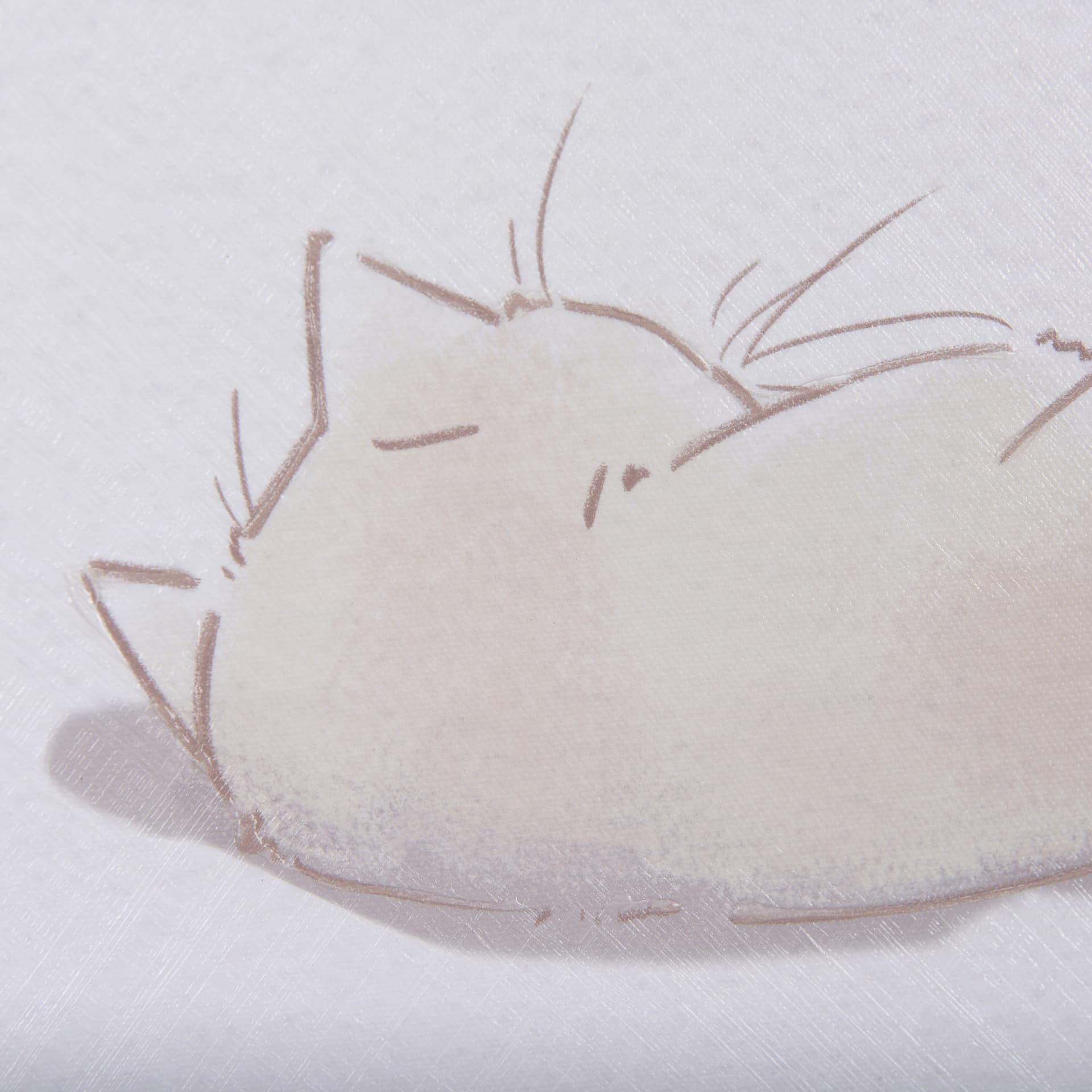 Coffee Cat III by Mercana Studio a Hand Embellished Textured Canvas — product photograph