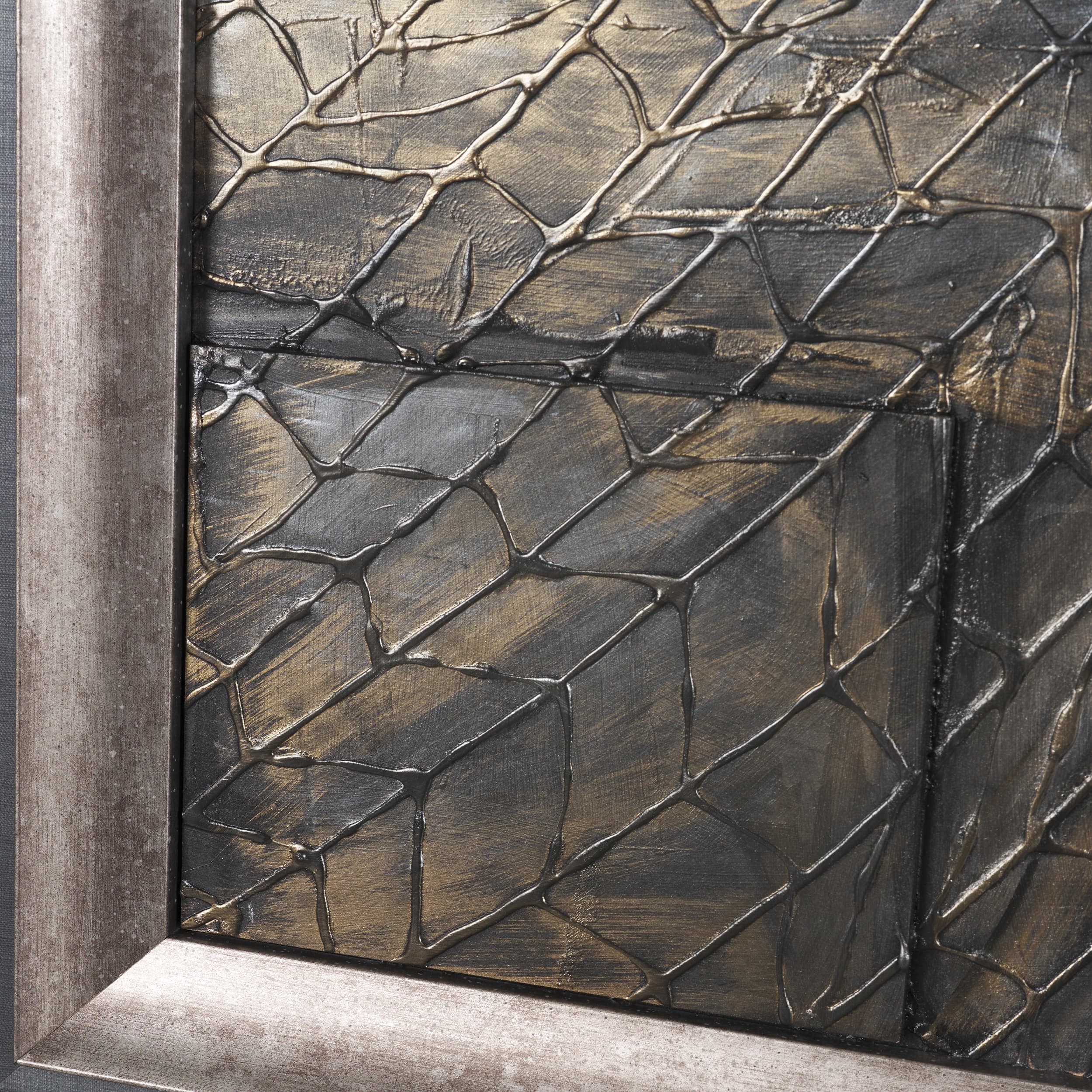 Layered Alloy I by Studio M a handmade Original 3D Textured Framed Artwork — product photograph