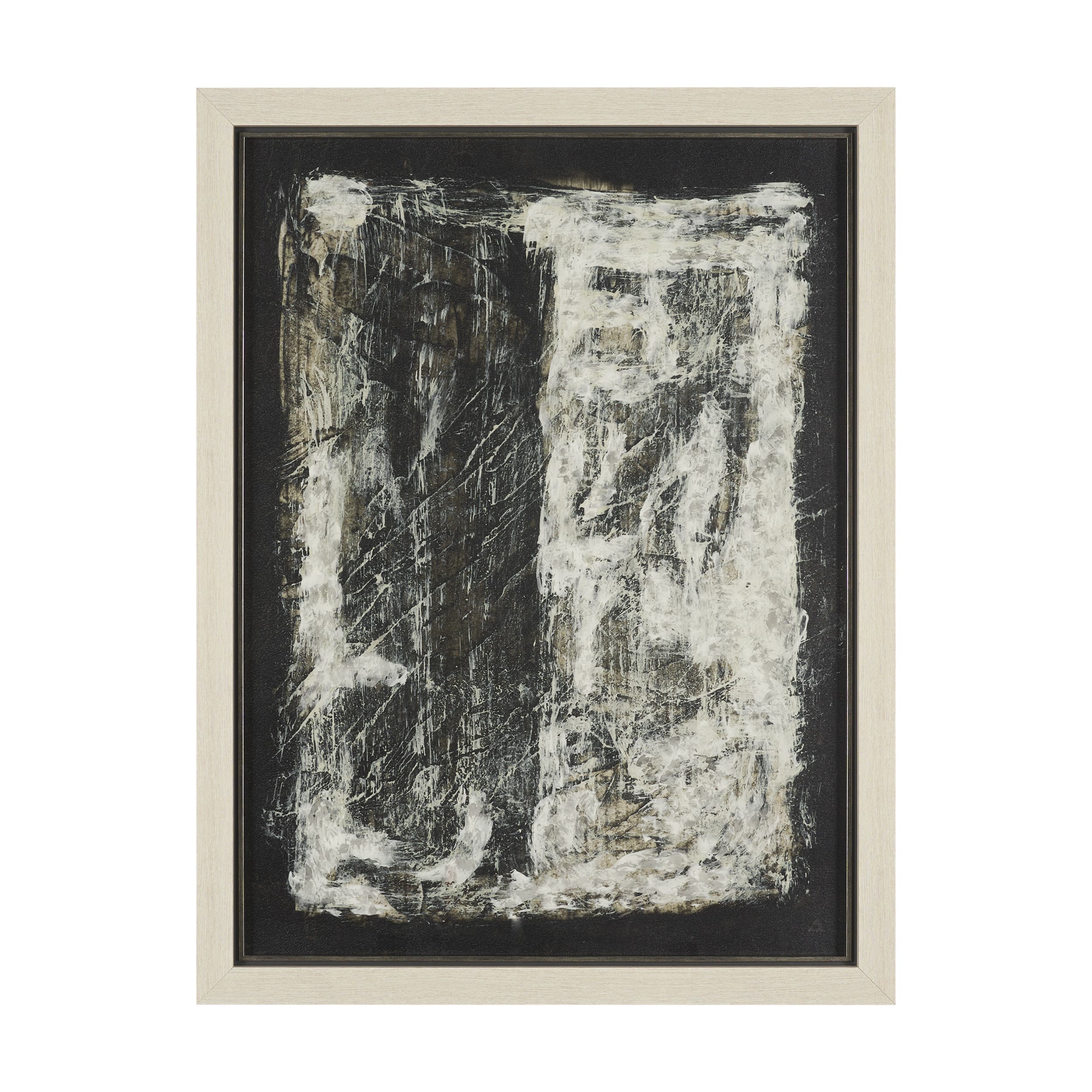 Rhythm & Balance I by Mercana Studio Hand-Embellished Textured Framed Artwork Matted under Glass — product photograph