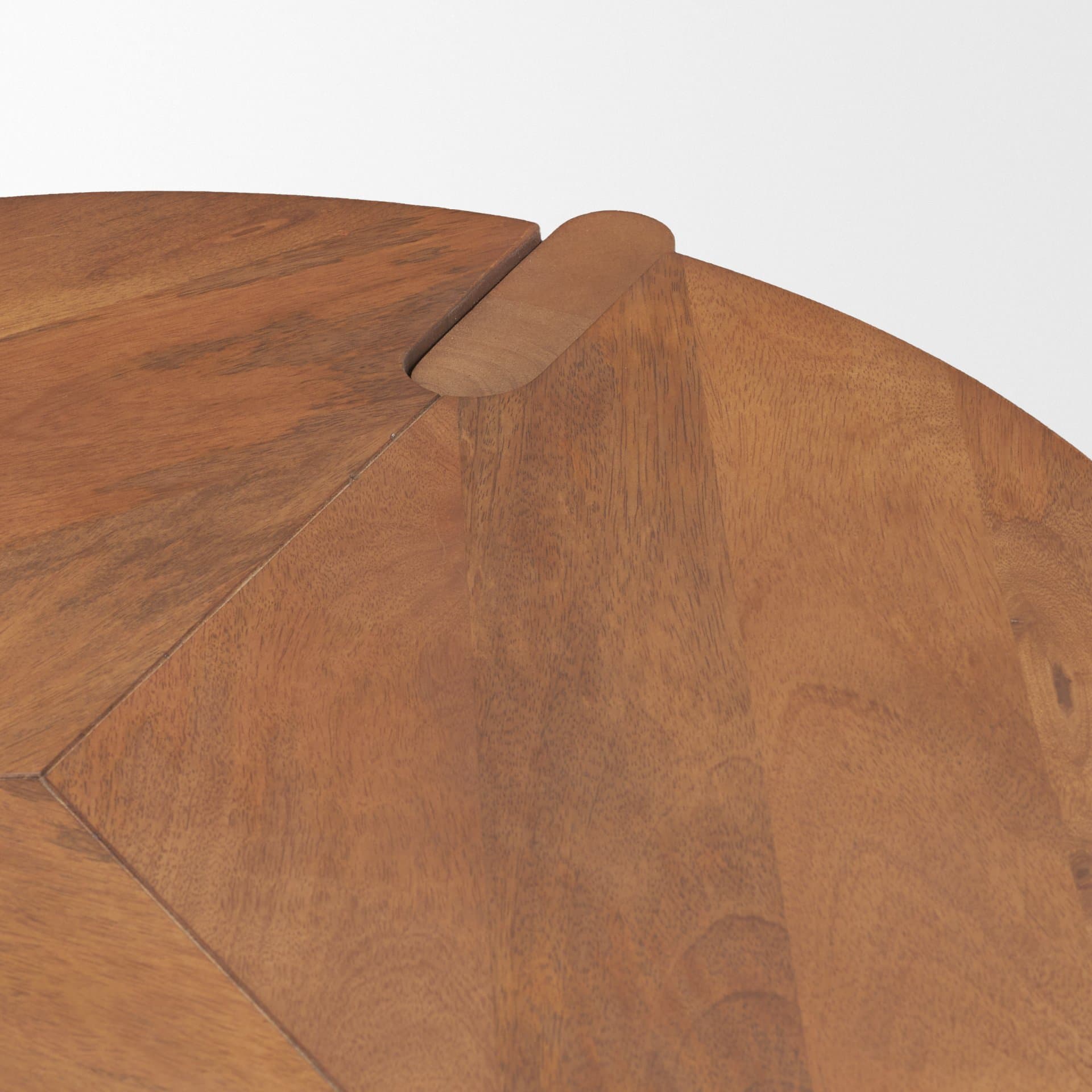 Hisako Mid Brown Open Round Accent Table — product photograph