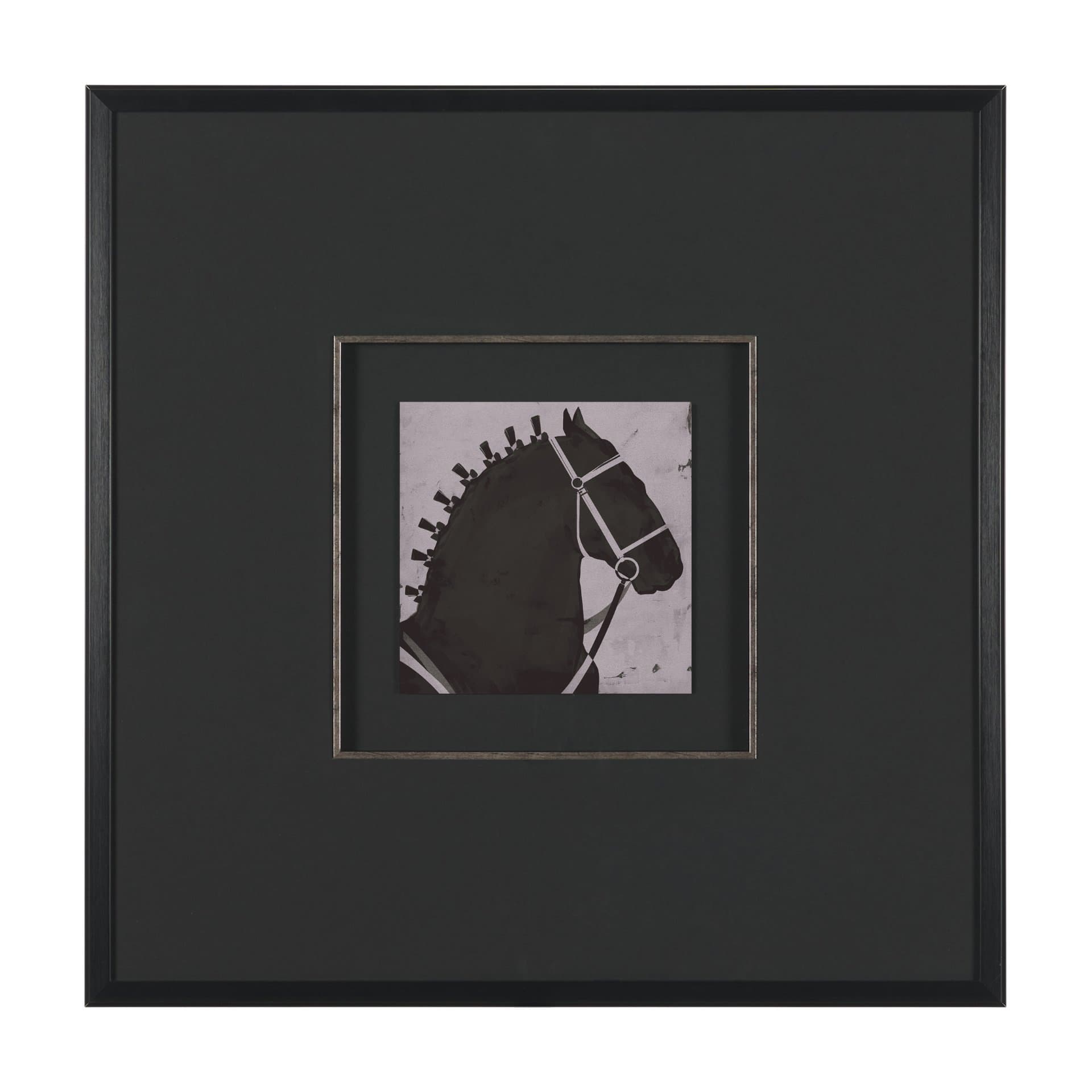 Steed 2 by Mercana Studio Hand-Embellished Framed Artwork Matted under Glass — product photograph