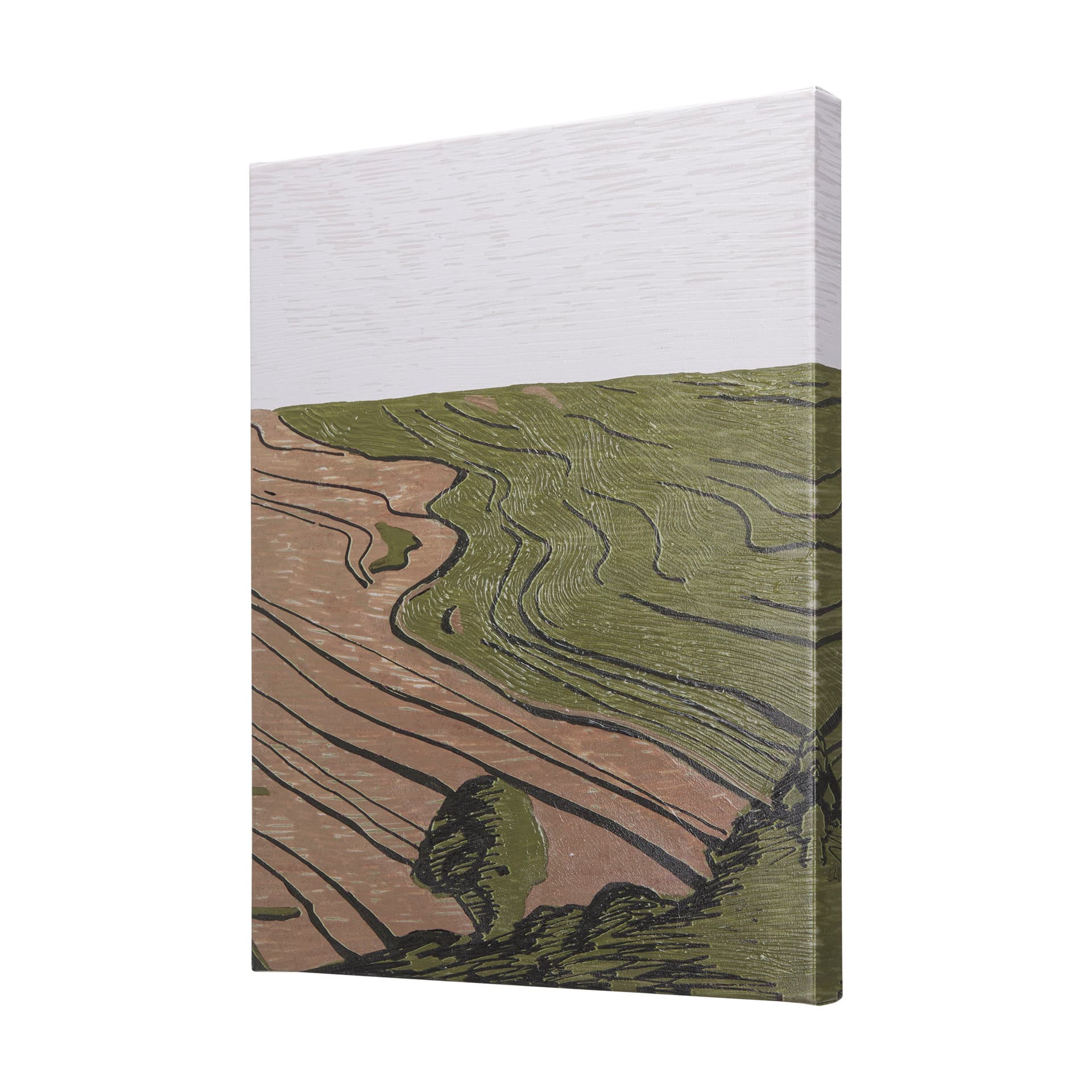 Farmland Spring II by Mercana Studio a Hand Embellished Textured Canvas — product photograph