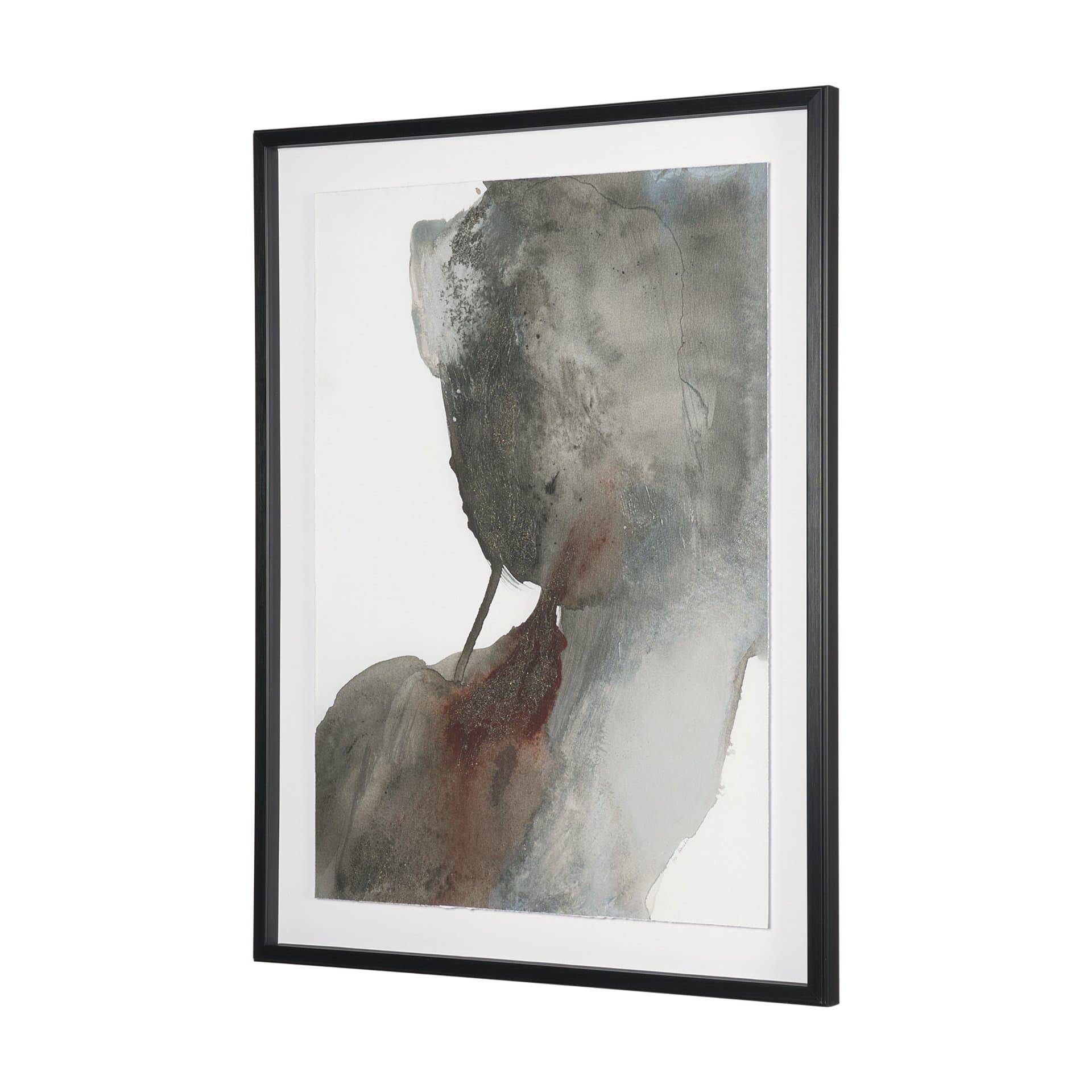 Ediface II by Ira Havuka Hand Embelished Textured Framed Artwork Matted under Glass — product photograph