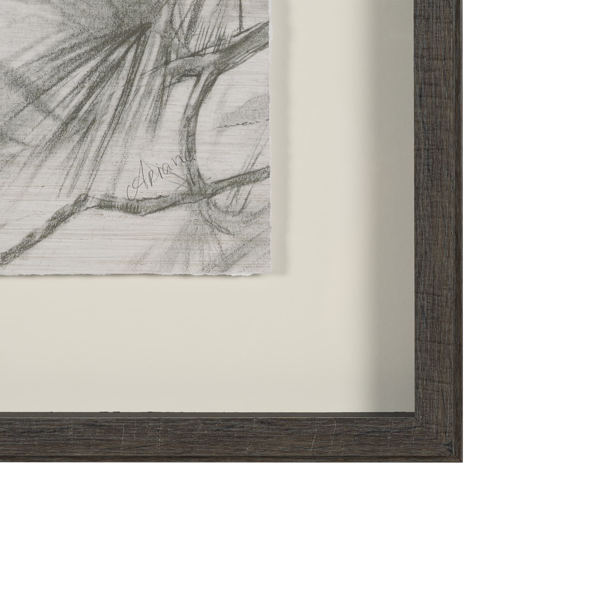 Ponderosa Whisper R by Mercana Studio Hand Embelished Framed Artwork Matted under Glass — product photograph