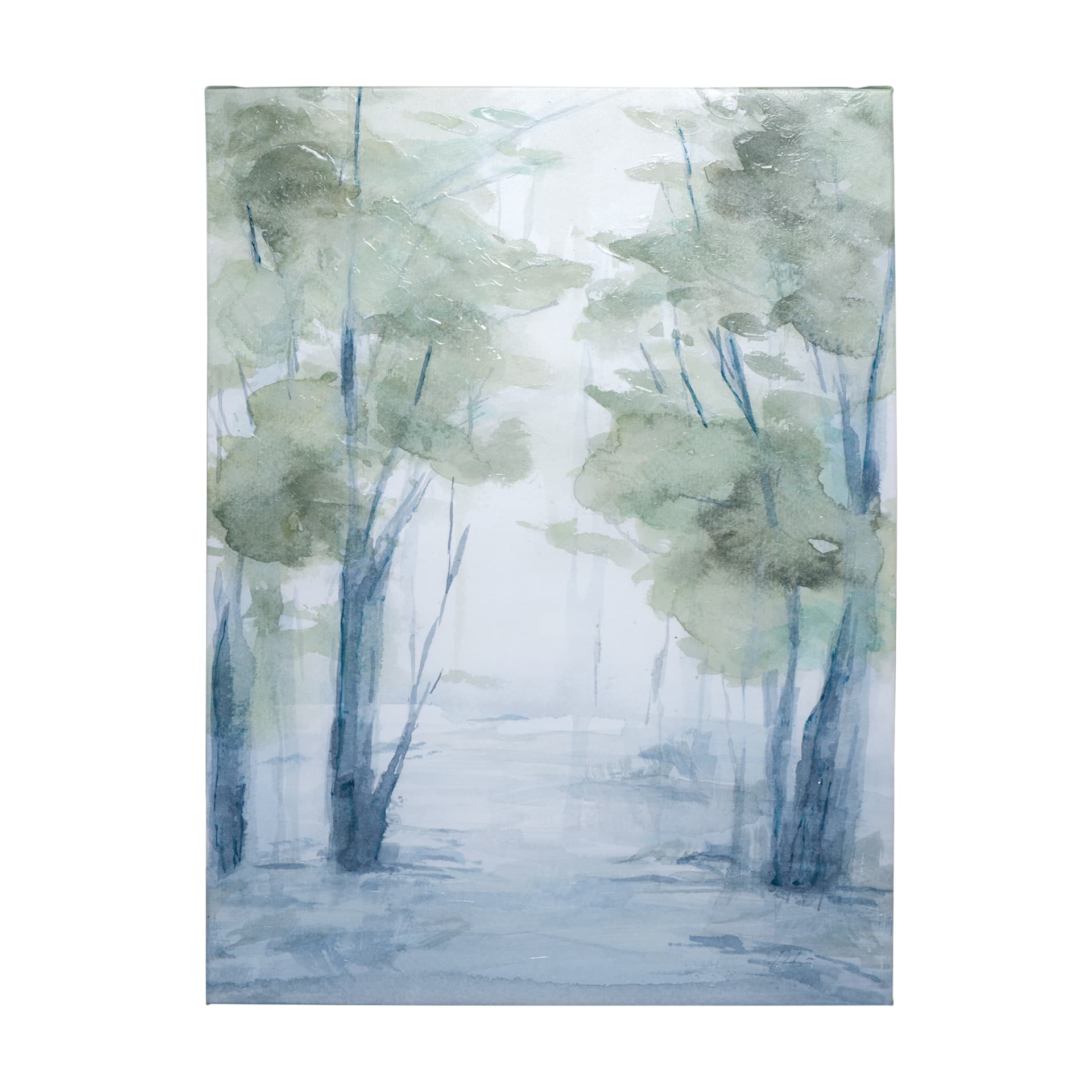 Forest Dew I by Melody Ducharme a Hand Embellished Textured Canvas — product photograph