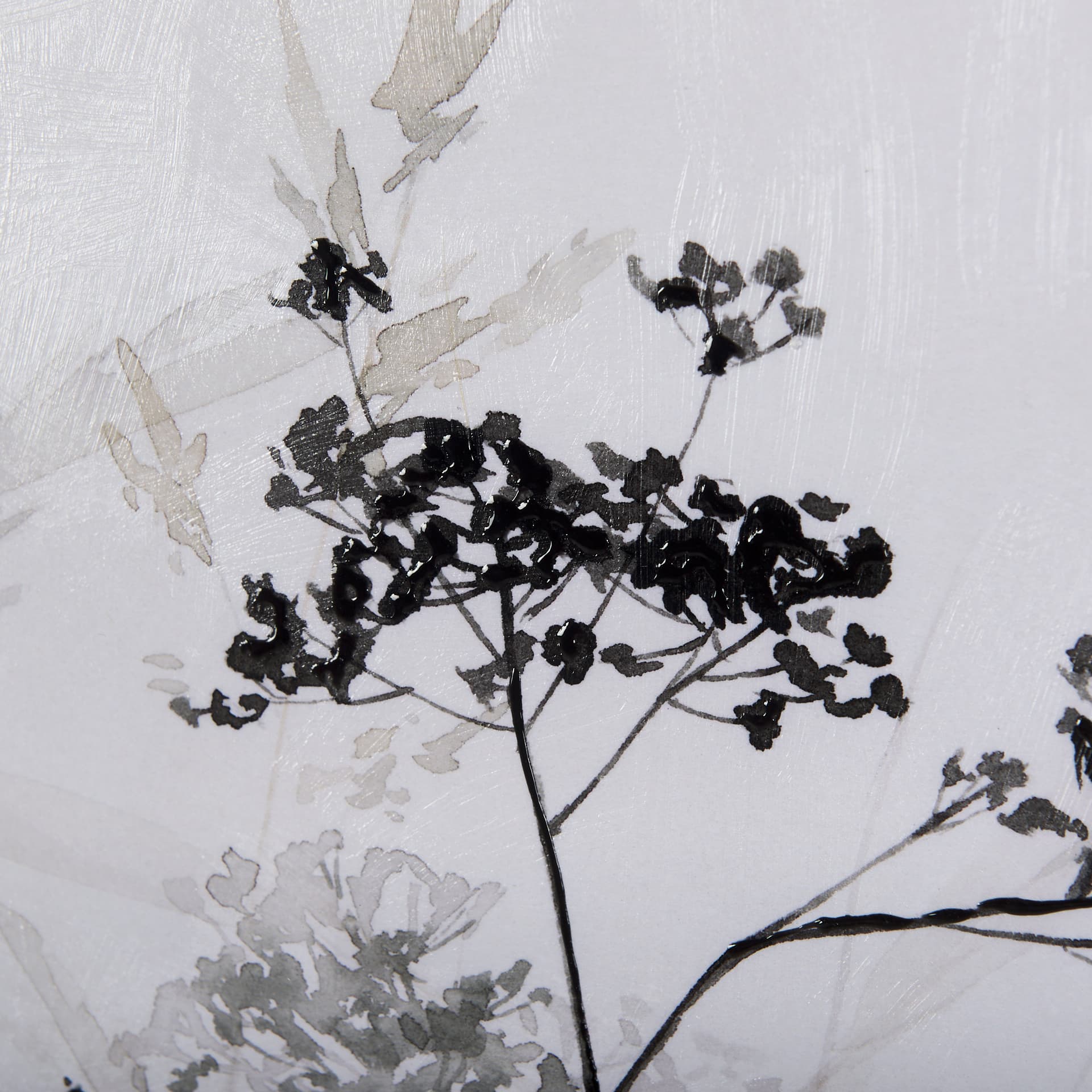 Meadow R by Mercana Studio a Hand Embellished Textured Framed Art Print Matted under Glass — product photograph