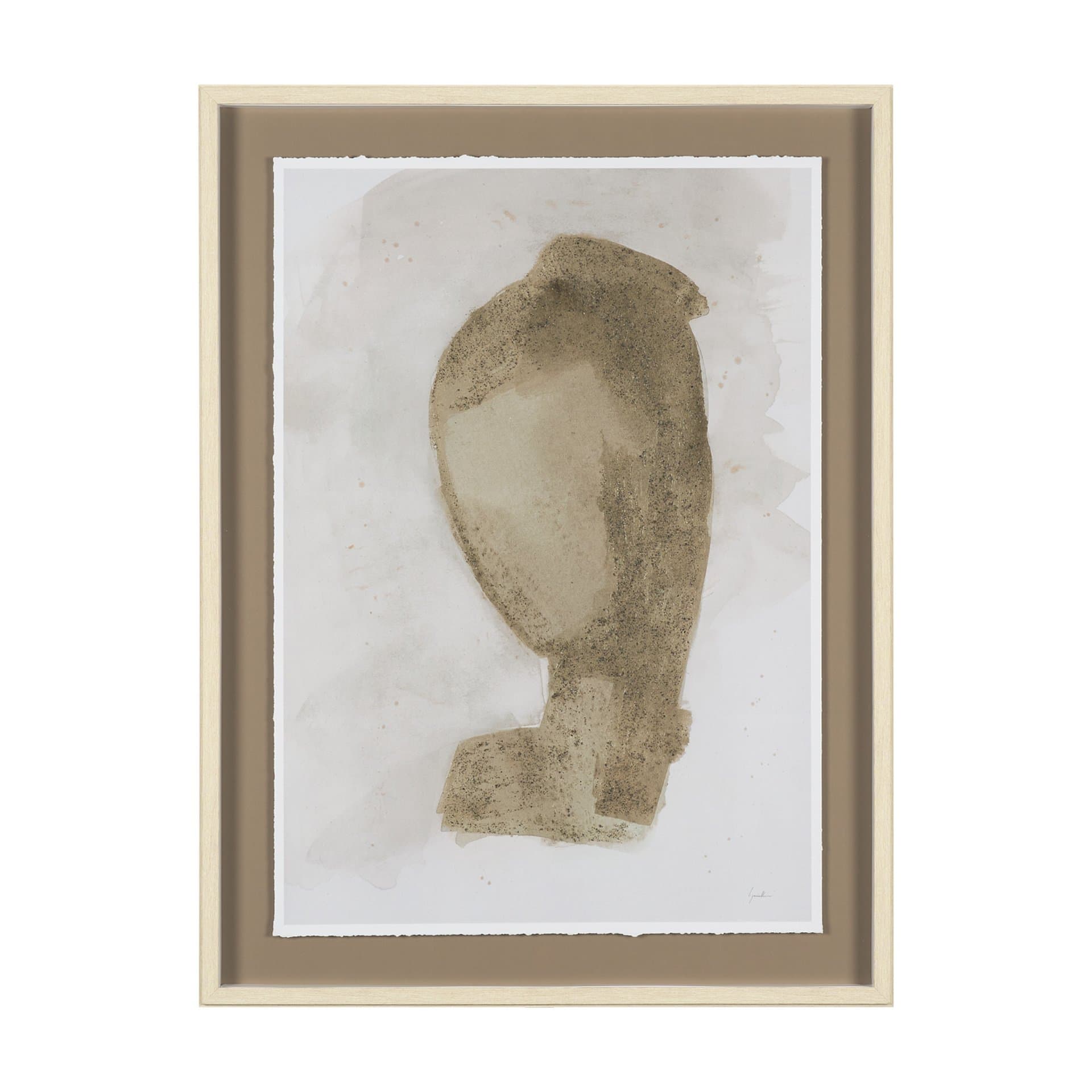 Weathered Silence II by Mercana Studio Hand Embelished Textured Framed Artwork Matted under Glass — product photograph