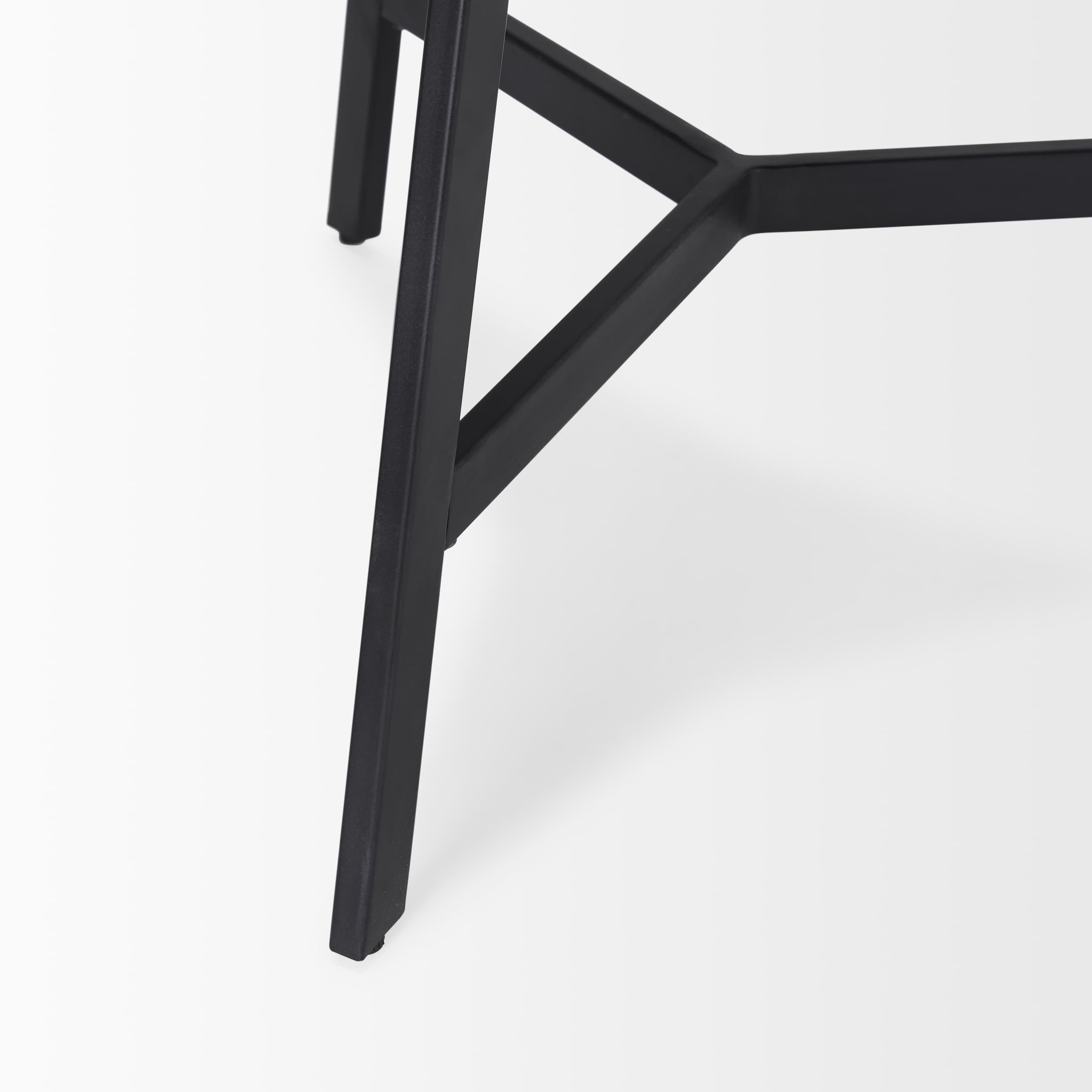 Todd Dark Brown Wood W/ Metal Legs Side Table — product photograph