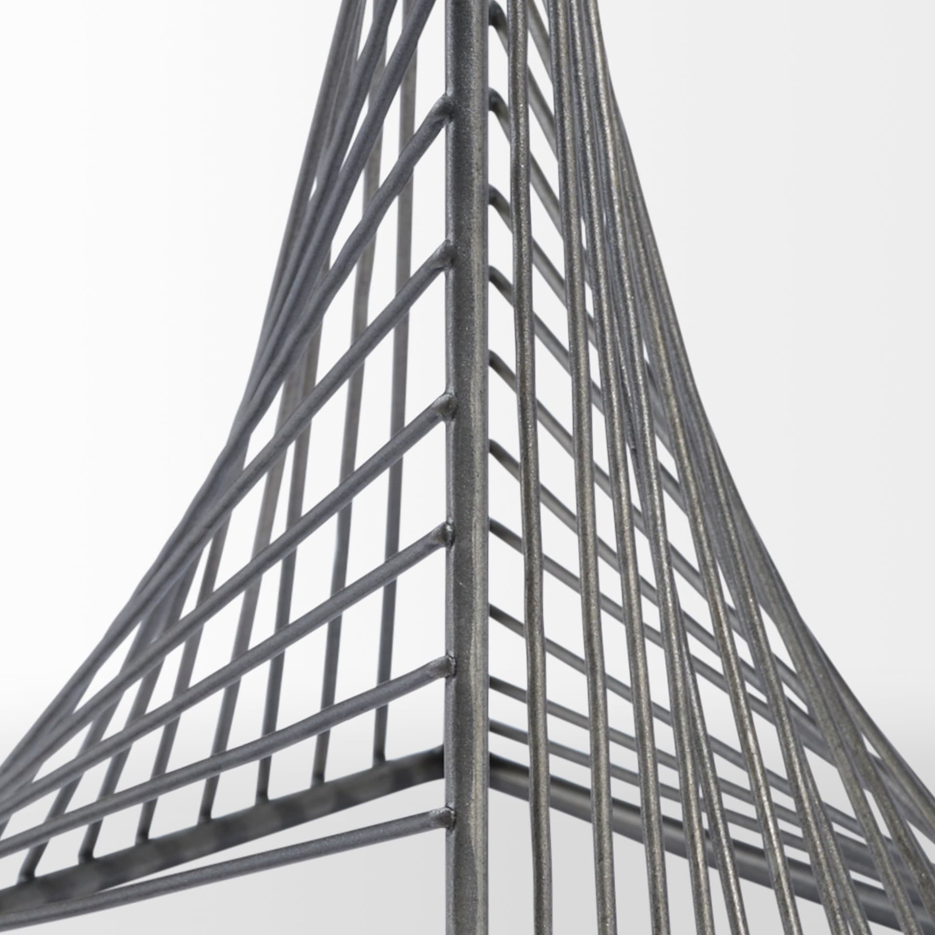 Risley 8L x 8W Gray Metal Triangular Decorative Object — product photograph