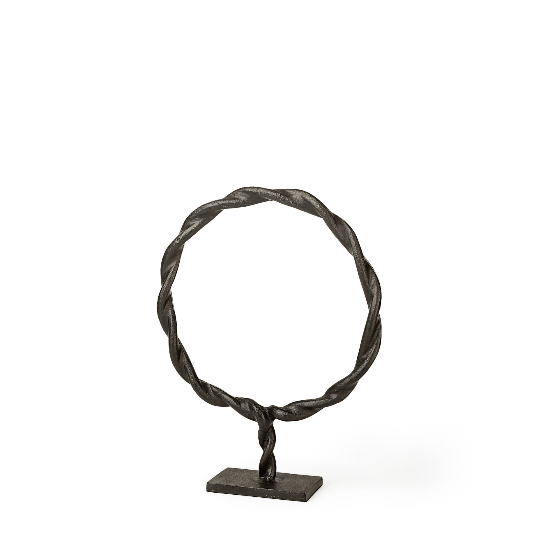 Rizwan (Small) Black Aluminum Braided Circular Object — product photograph