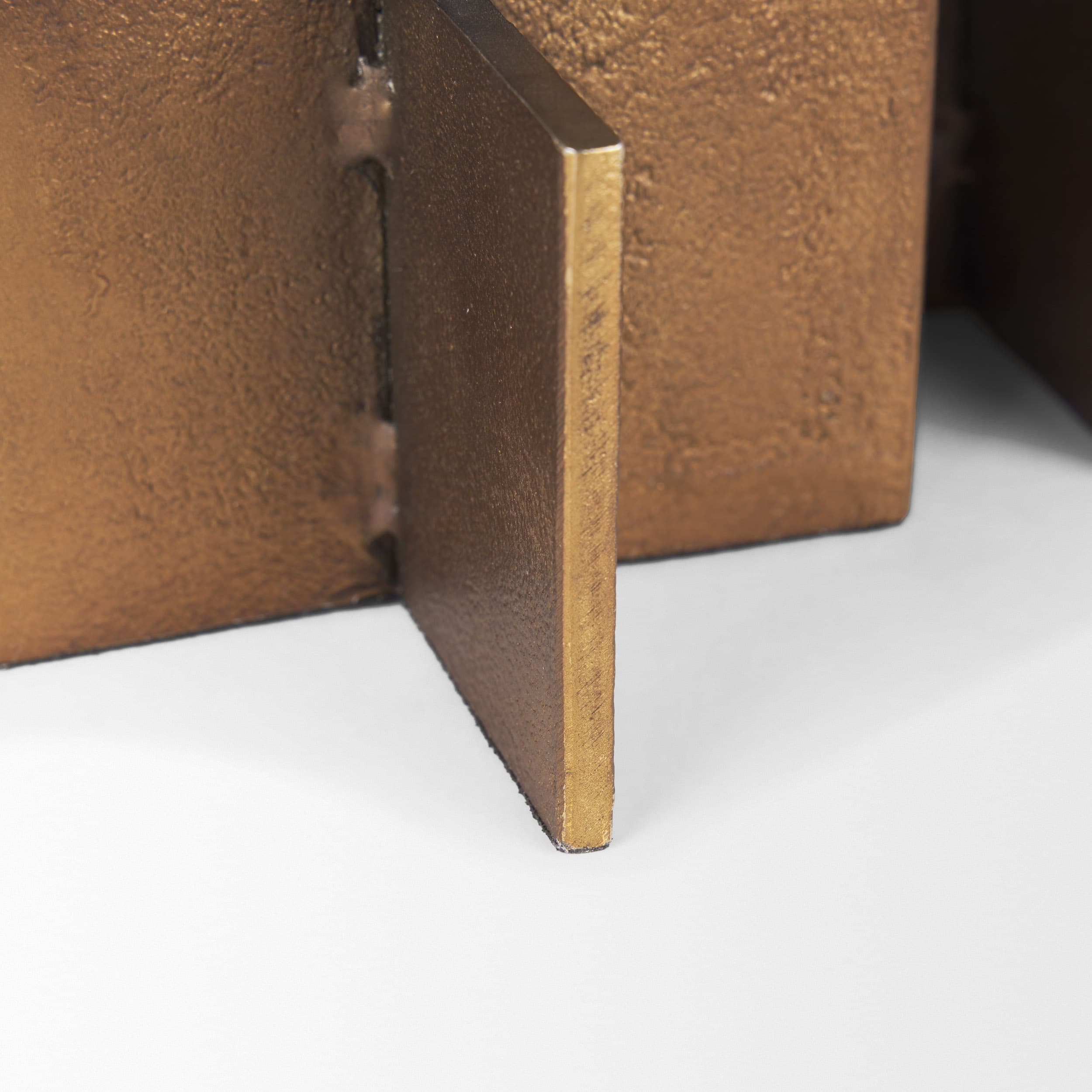 Pia Antiqued Gold w/ Black Metal Taper Candleholder (Set of 2) — product photograph