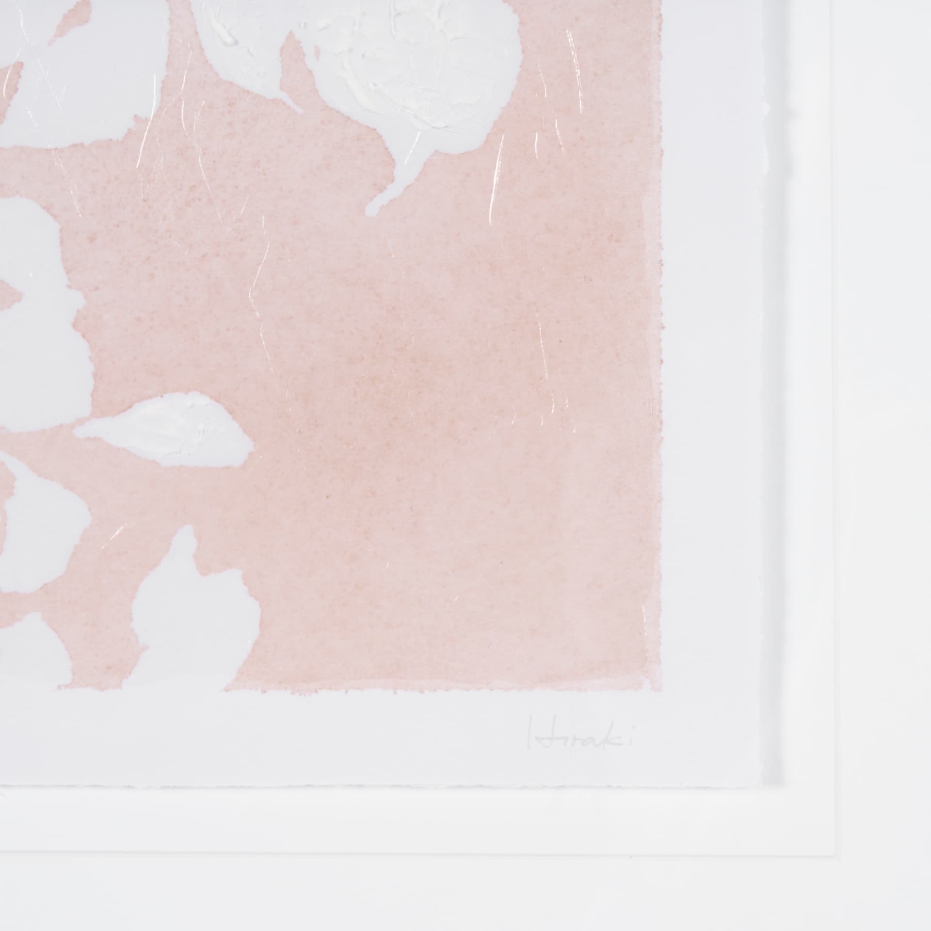 Flower Silhouette-Peony by Mercana Studio Hand Embellished Framed Art Print Matted under Glass — product photograph