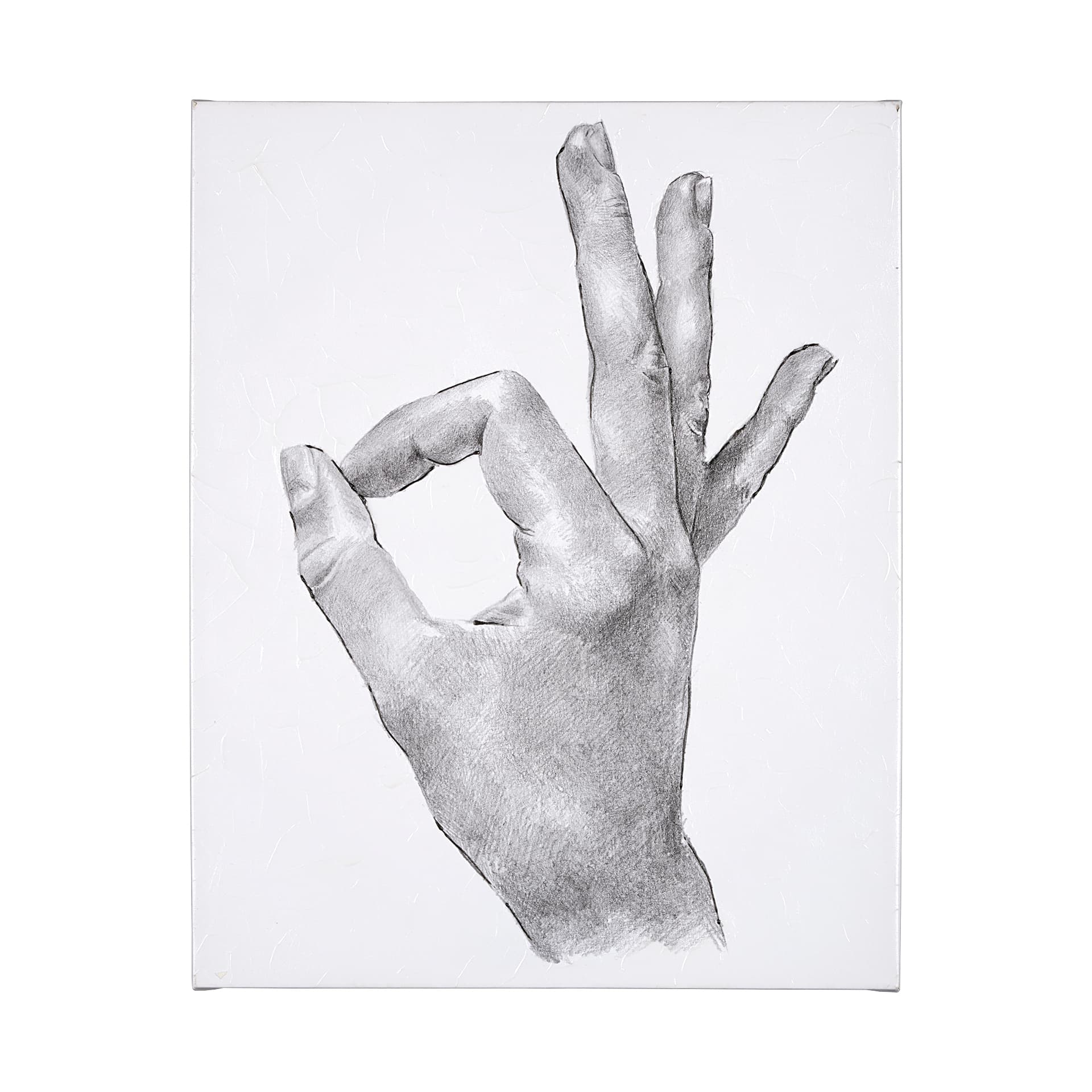Hand Signs III by Jennifer Paxton Parker a Hand Embellished Textured Canvas — product photograph