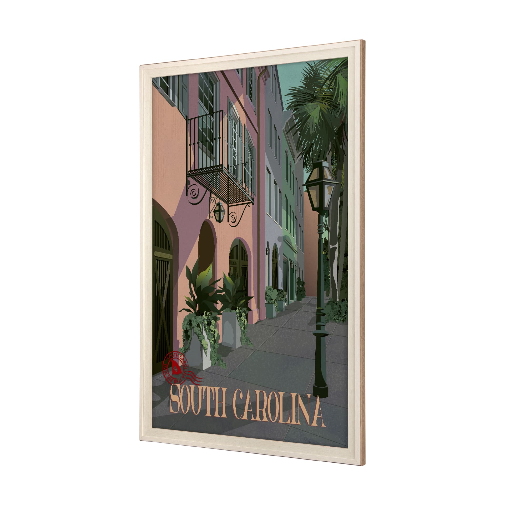 South Carolina Go USA (XL) by Mercana Studio Hand Embellished Decograph Framed Art Print under Glass — product photograph
