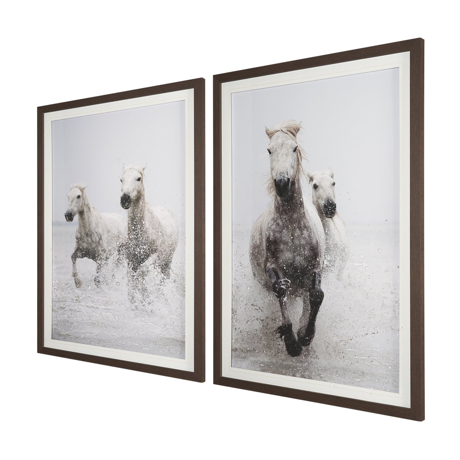 Determination Horse(Set of 2) by Irene Sucocki a Hand Embellished Framed Art Photo Print under Glass — product photograph