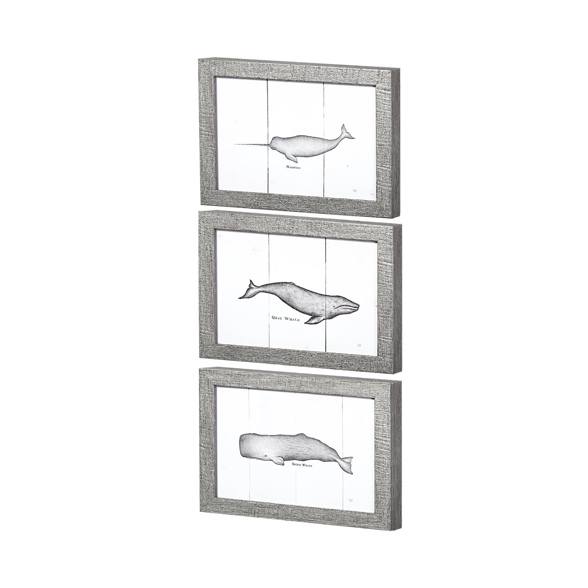 Narwhal by Mercana Studio a Hand Embellished Textured Framed Art Print — product photograph