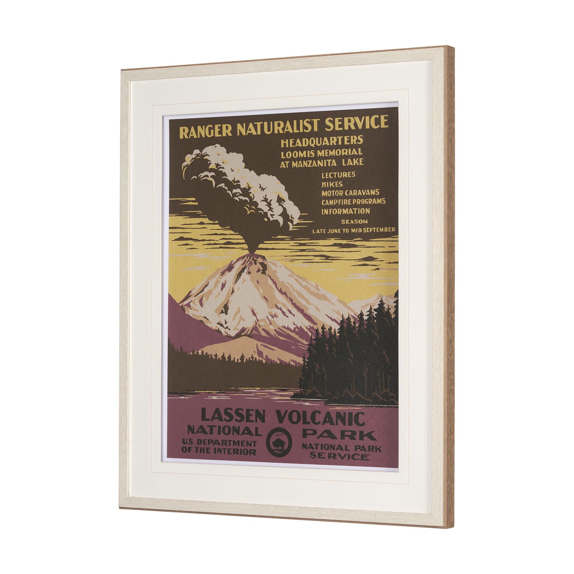 Lassen Volcanic National Park by The Vinatage Collection a Framed Art Print Matted under Glass — product photograph