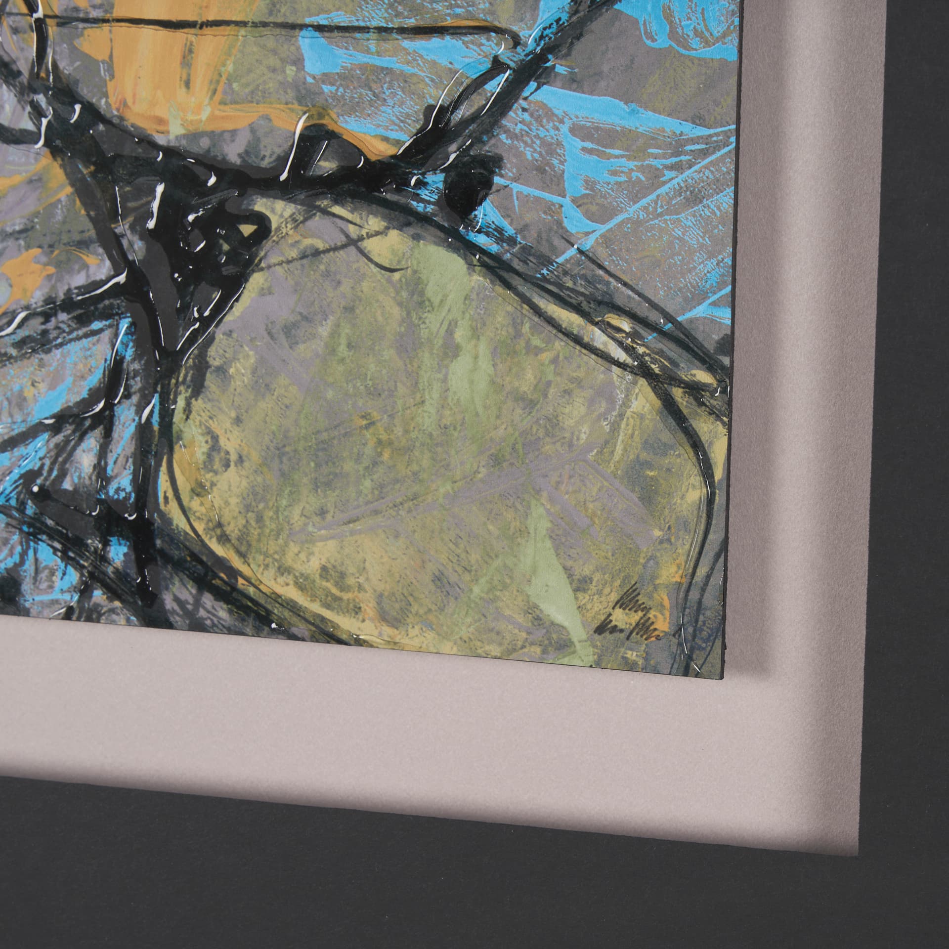 Passtime III by Mercana Studio a Hand Embelished Textured Framed Art Print Matted under Glass — product photograph