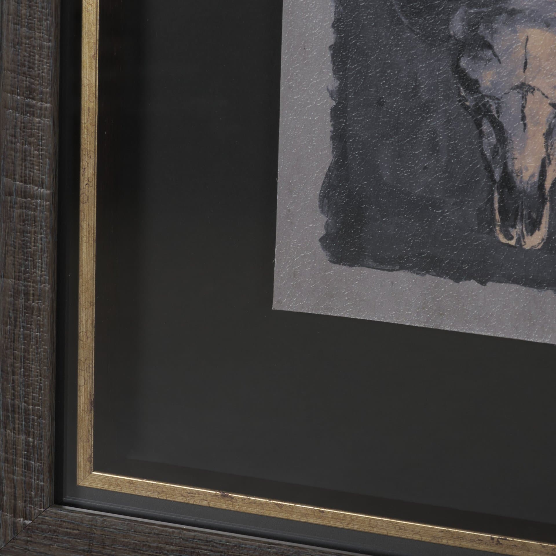 Forty-Eight by Natalia Boychenko-Tariq Hand-Embellished Textured Framed Artwork Matted under Glass — product photograph
