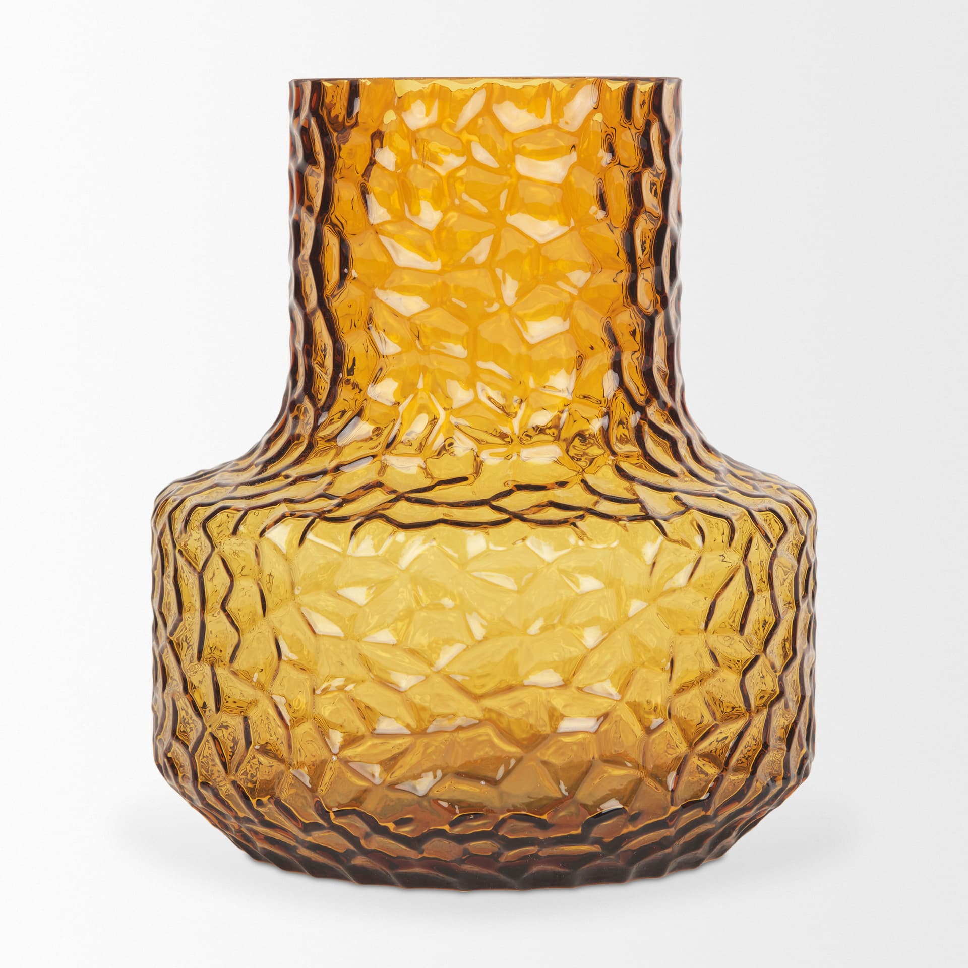 Jolene 7" Amber Waterglass Glass Vase — product photograph