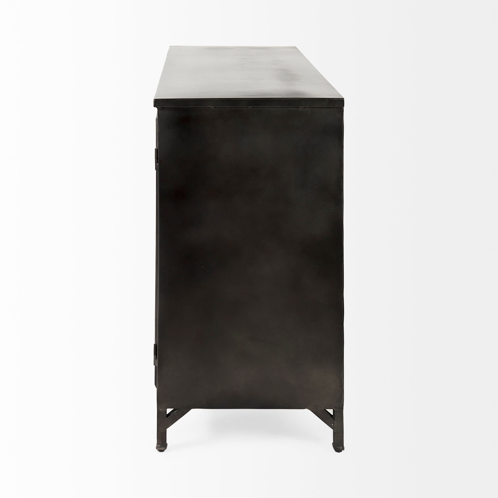 Poppy III 40L x 16W Black Metal With Glass Door Accent Cabinet — product photograph