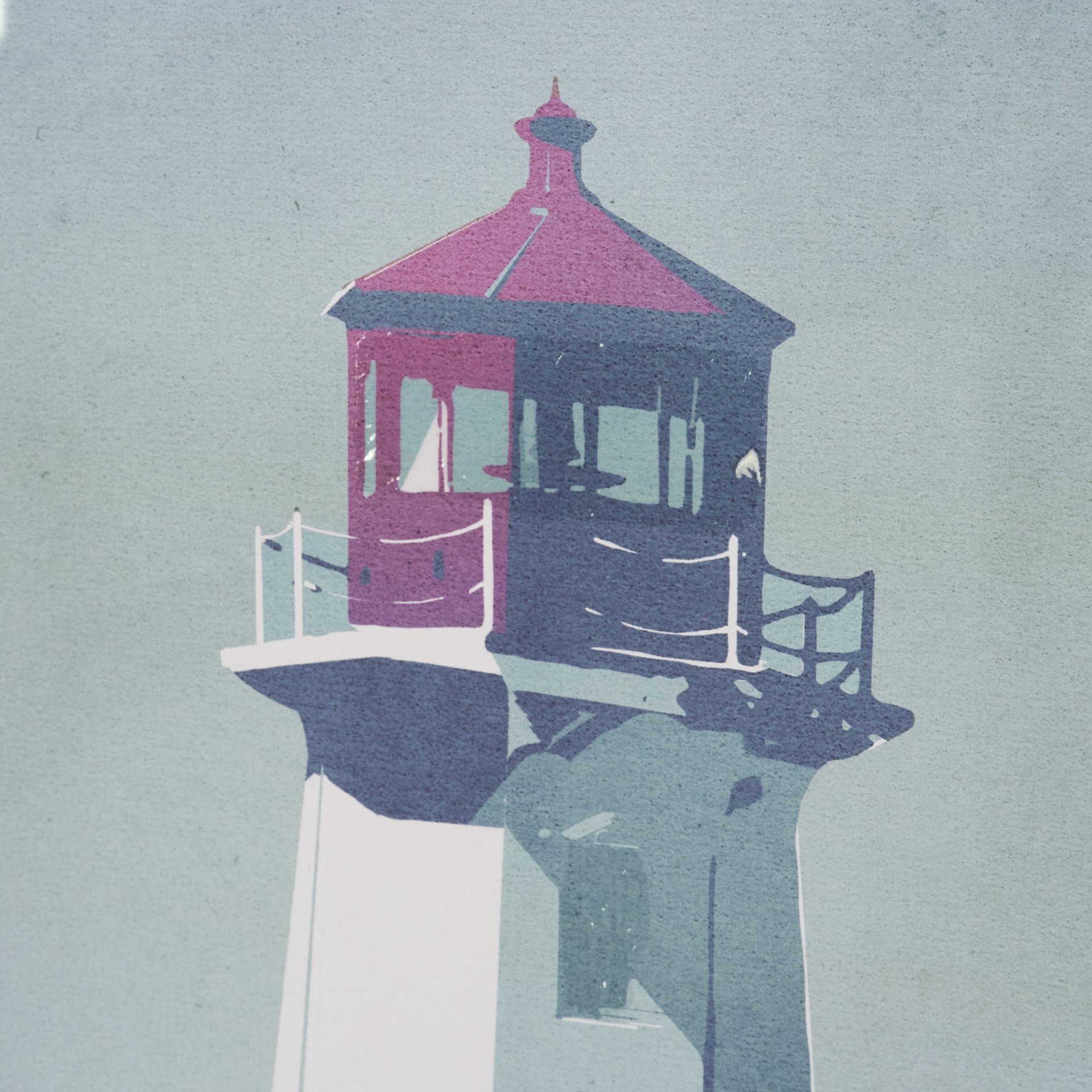 Lighthouse II-Tybee Island by Mercana Studio a Hand Embellished Framed Art Print Matted under Glass — product photograph