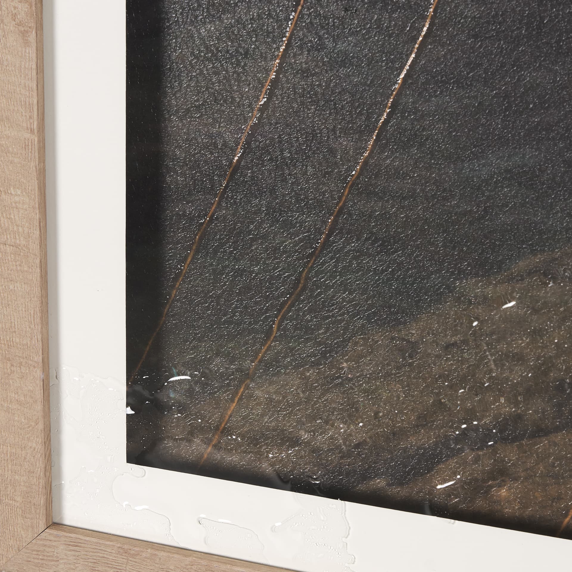 Neatly Moored by Mercana Studio a Hand Embellished Textured Framed Photo Art Print Matted under Glas — product photograph