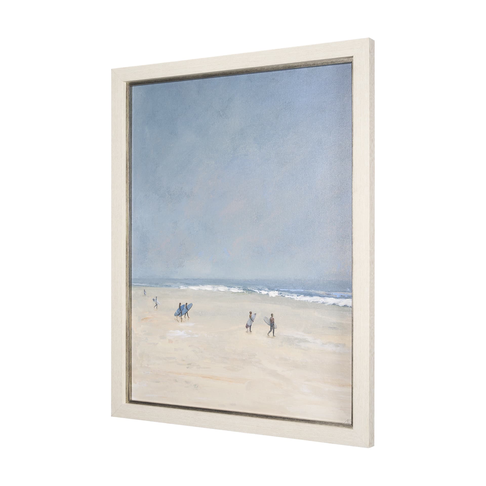 Surfers and The Sea I by Mercana Studio a Hand Embellished Textured Framed Art Print — product photograph