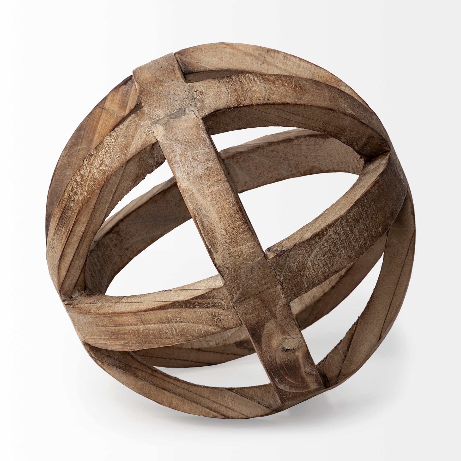 Tibik 8L x 8W Natural Wooden Orb — product photograph