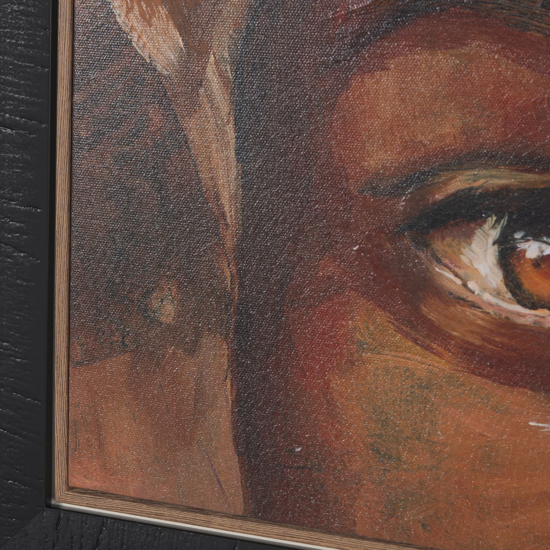 Mud Cloth Head Scarf I by Mercana Studio a Hand Embellished Textured Framed Canvas — product photograph