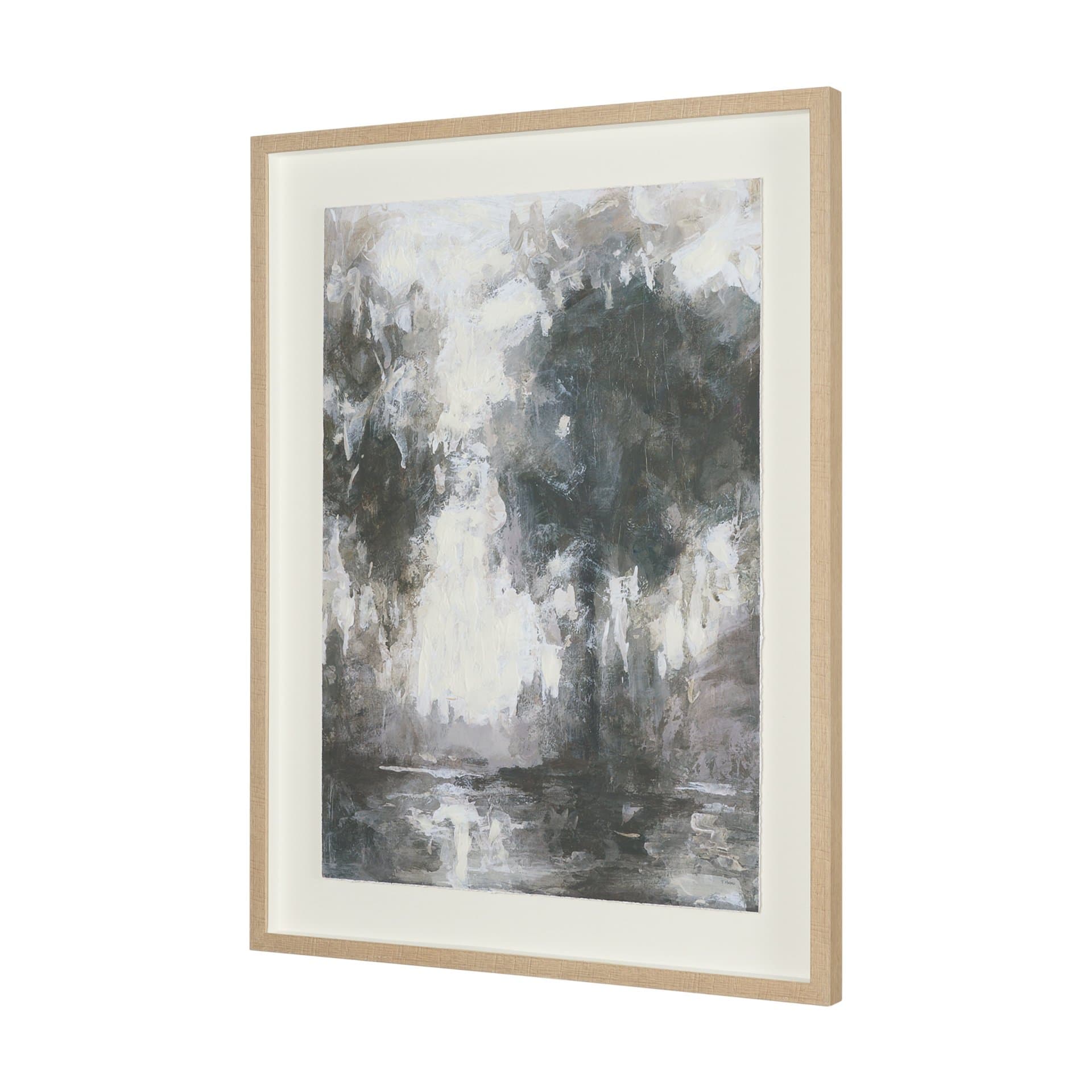 Forest Whispers III by Mercana Studio Hand-Embellished Textured Framed Artwork Matted under Glass — product photograph