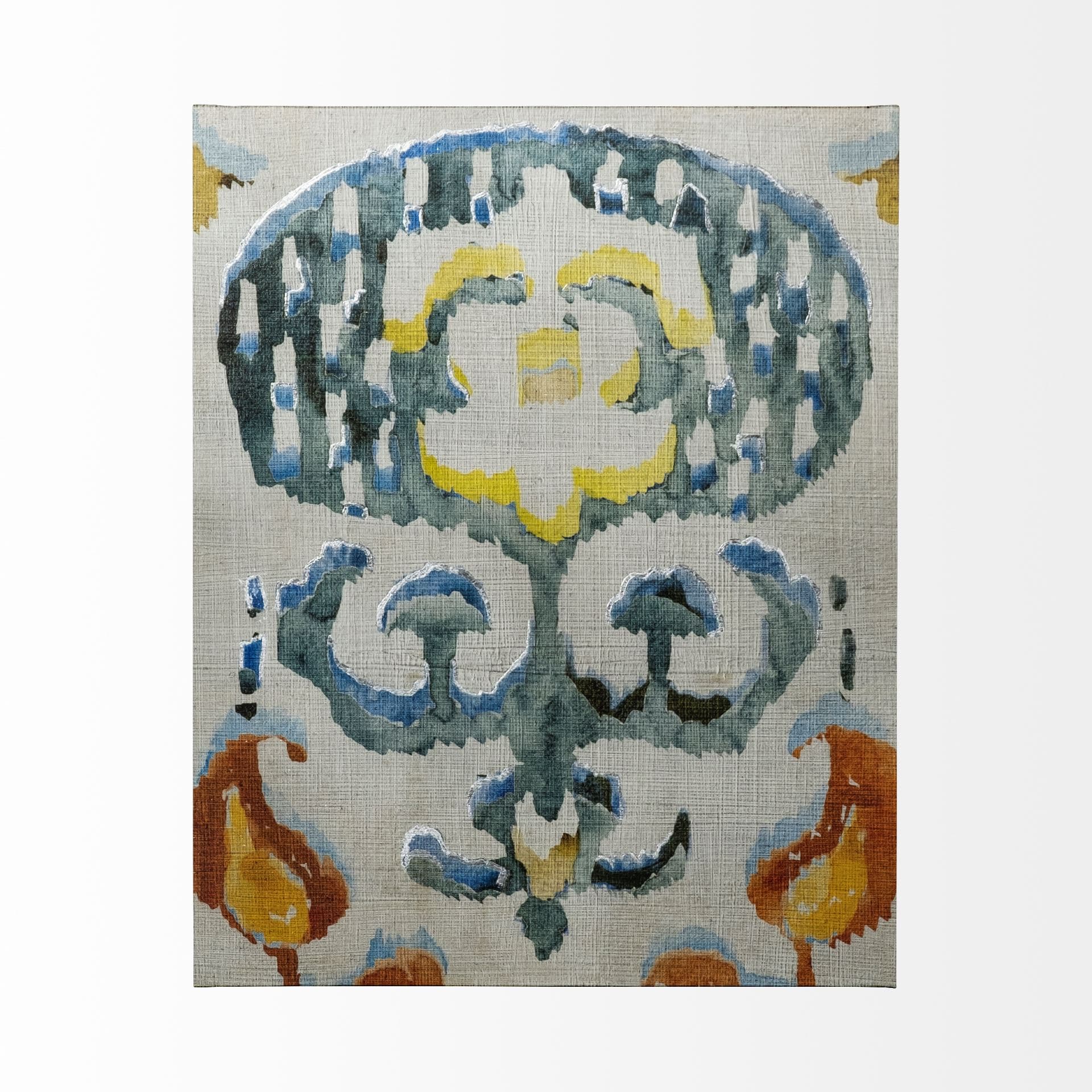 Bohemian Ikat I by Chariklia Zarris a Hand Embellished Textured Canvas — product photograph