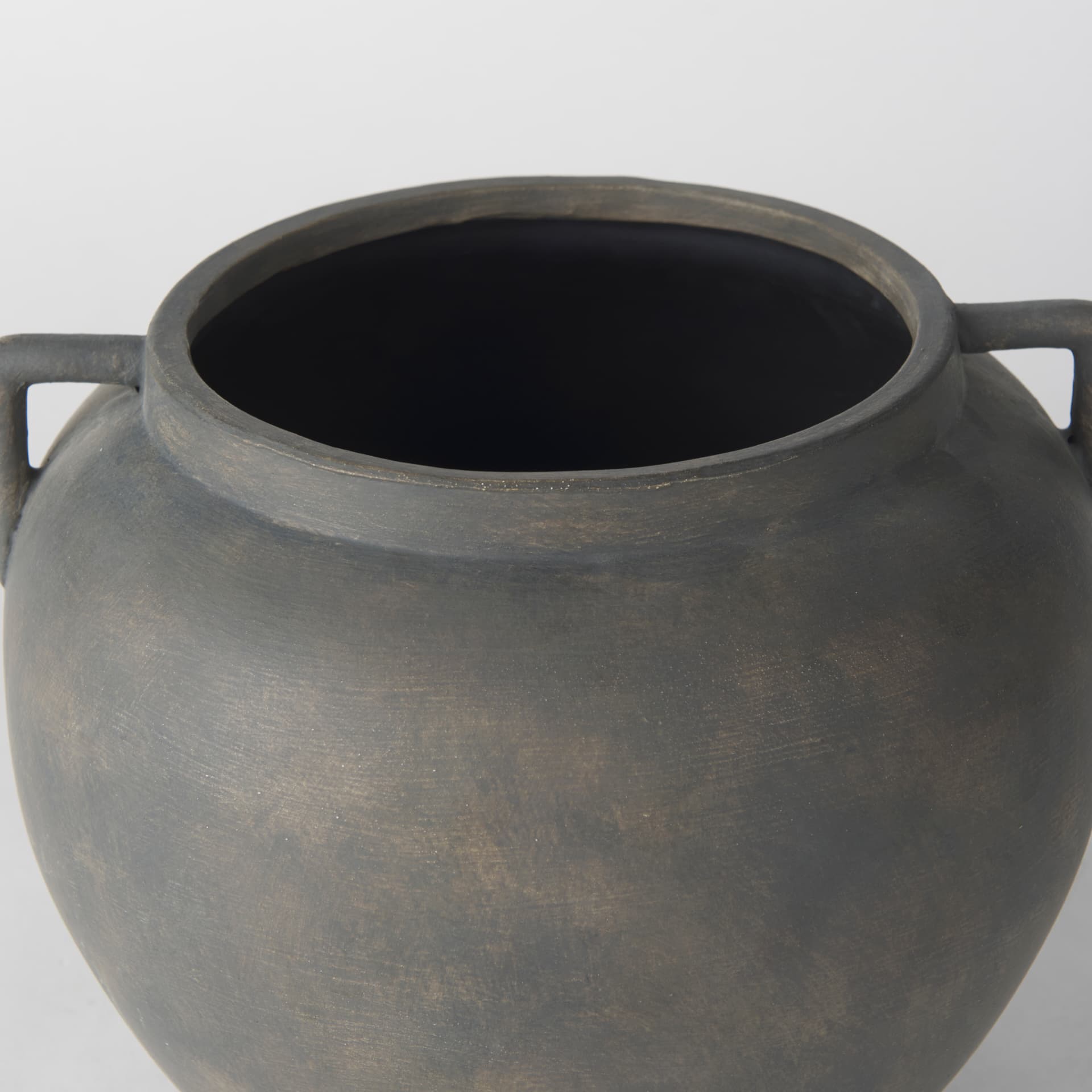 Kilian Short Brown-Gray Double Ear Vase — product photograph