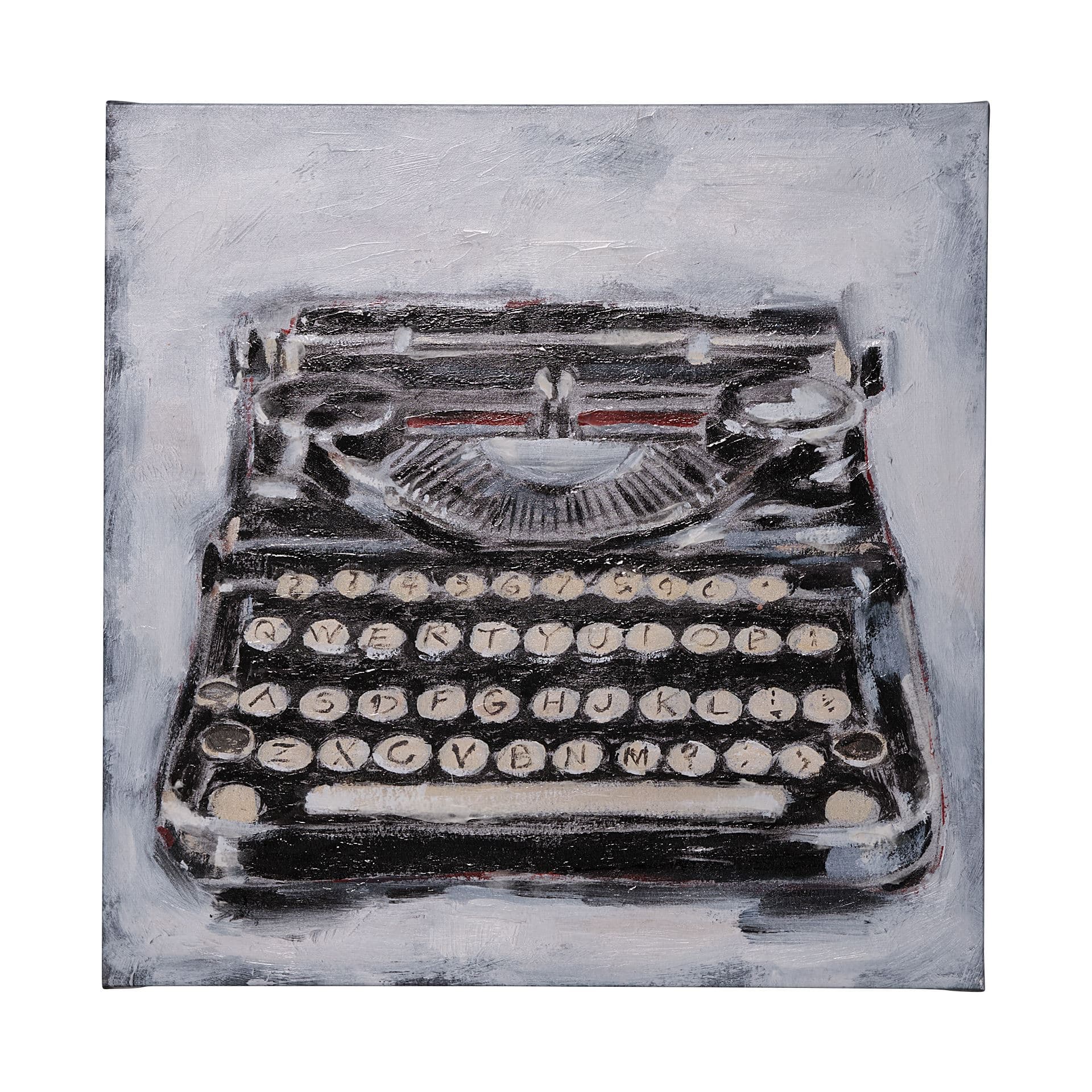 Vintage Typewriter I by Ethan Harper a Hand Embellished Textured Canvas — product photograph
