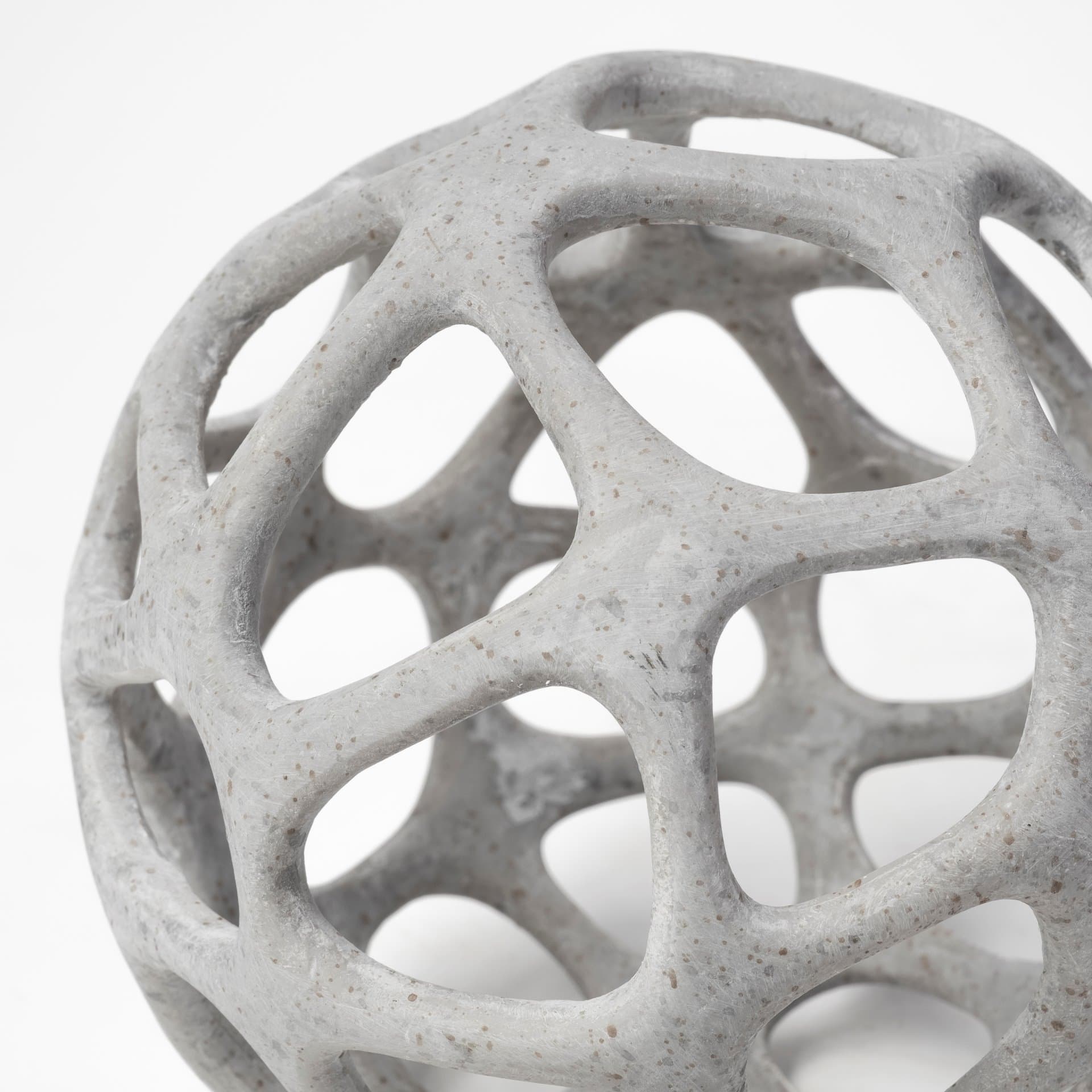 Spiro 6L x 6W Off-White Hollow Decorative Orb — product photograph