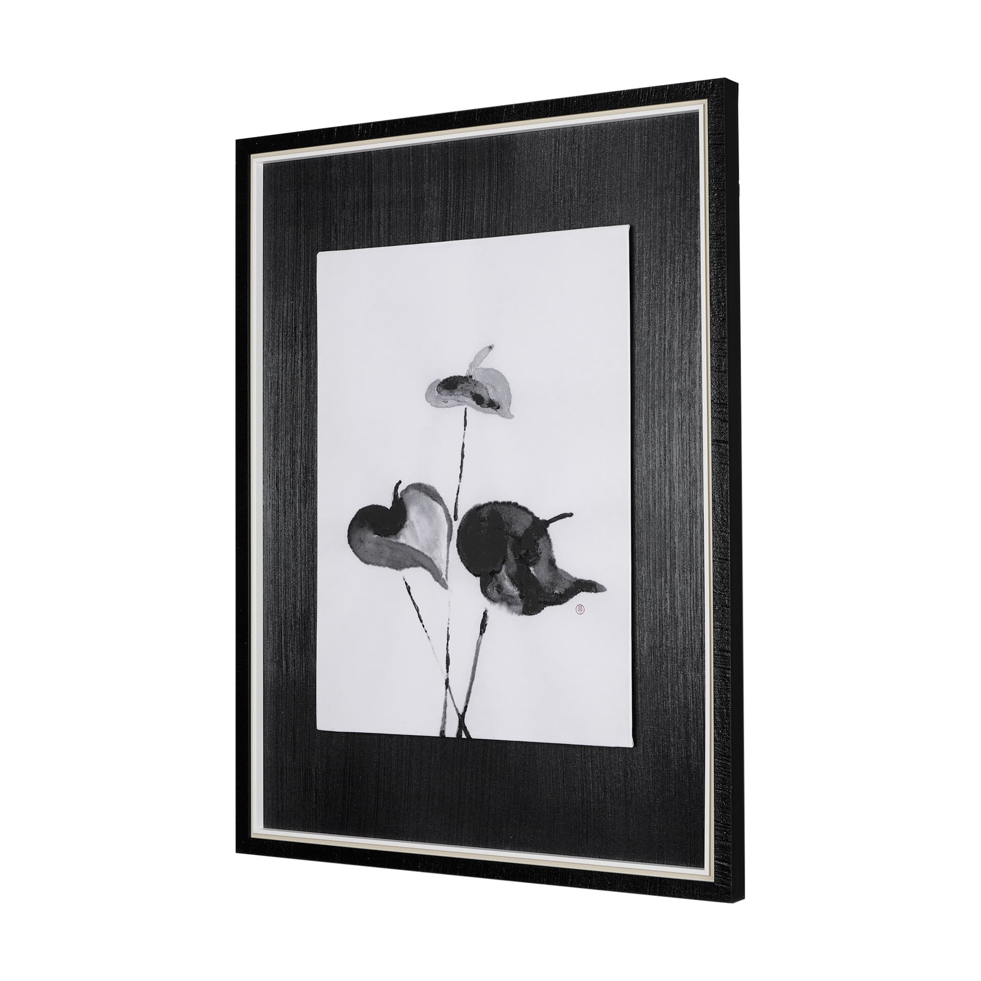 Peace Lily II by Mercana Studio a Hand Embellished Textured Framed Art Print — product photograph