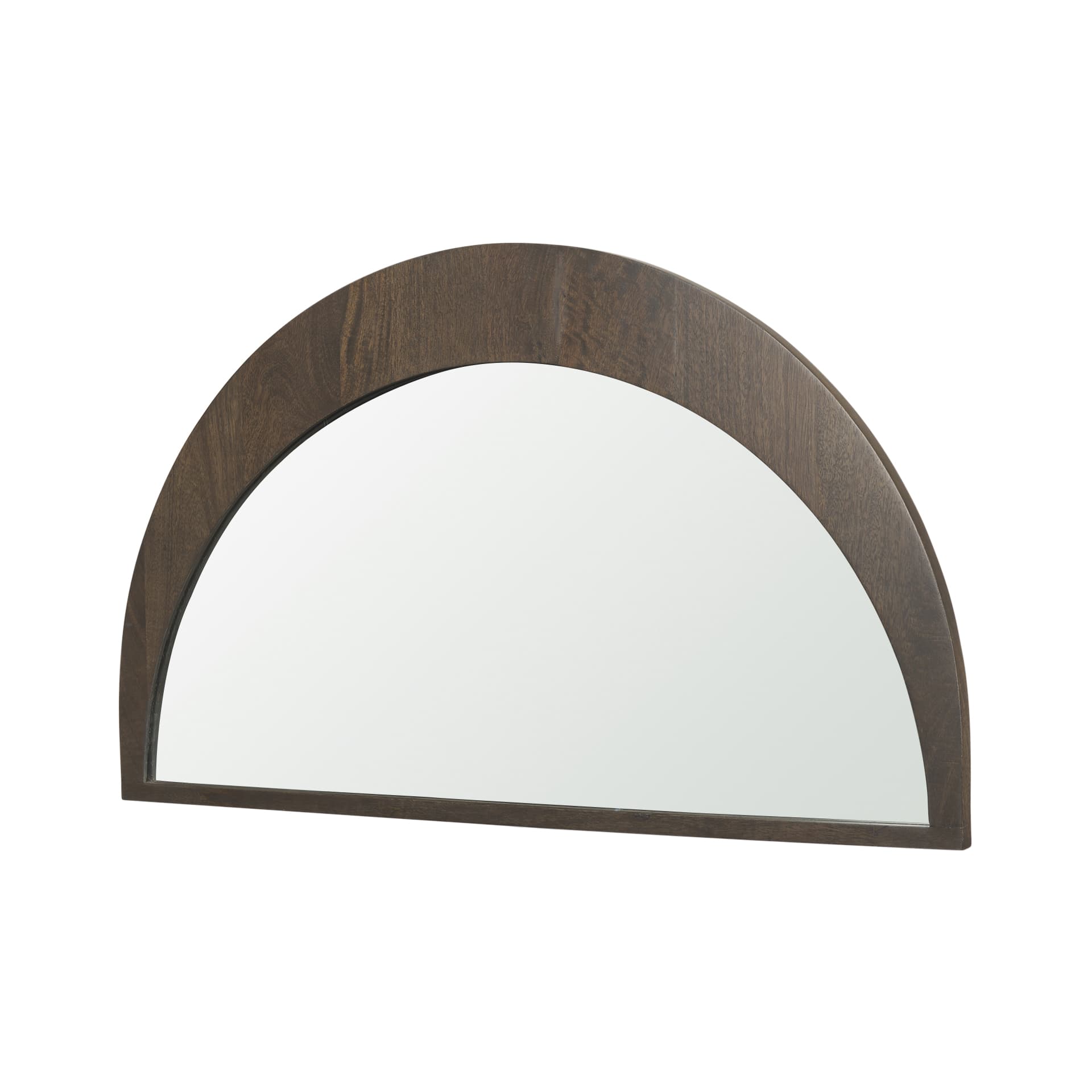 Celeste Dark Brown Wood Small Mirror — product photograph