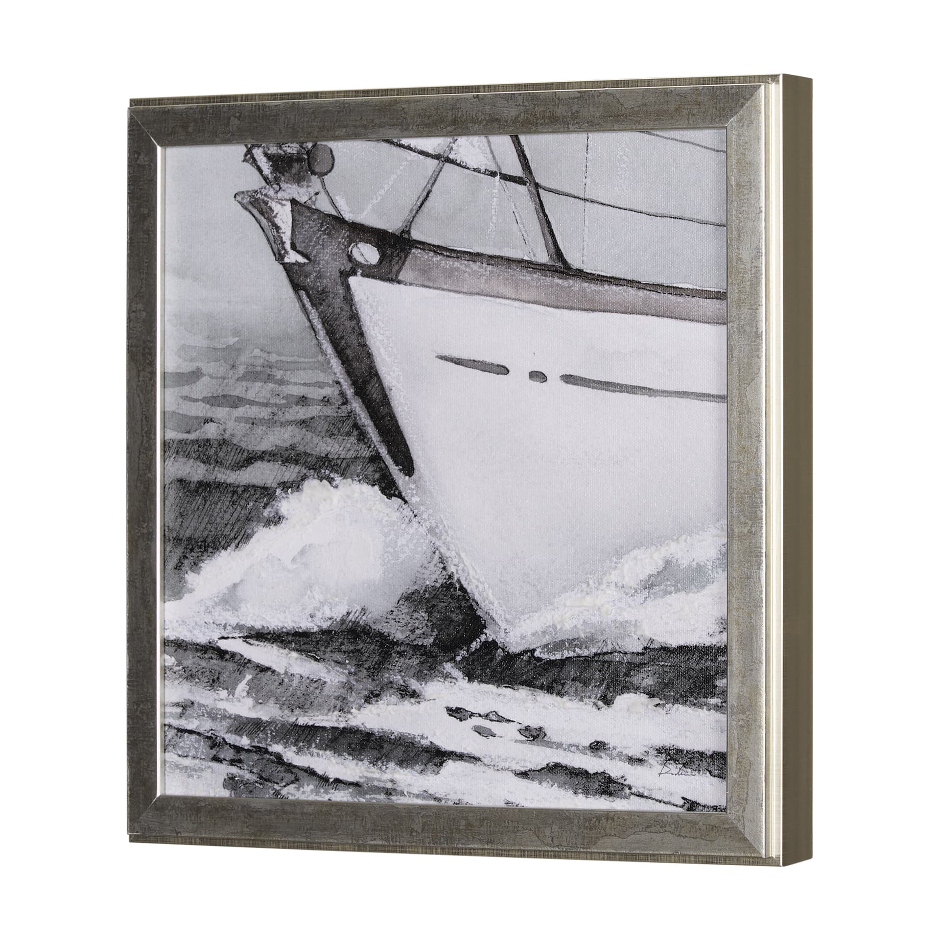 Seaside Vacation III by Mercana Studio a Hand Embellished Textured Framed Art Print — product photograph